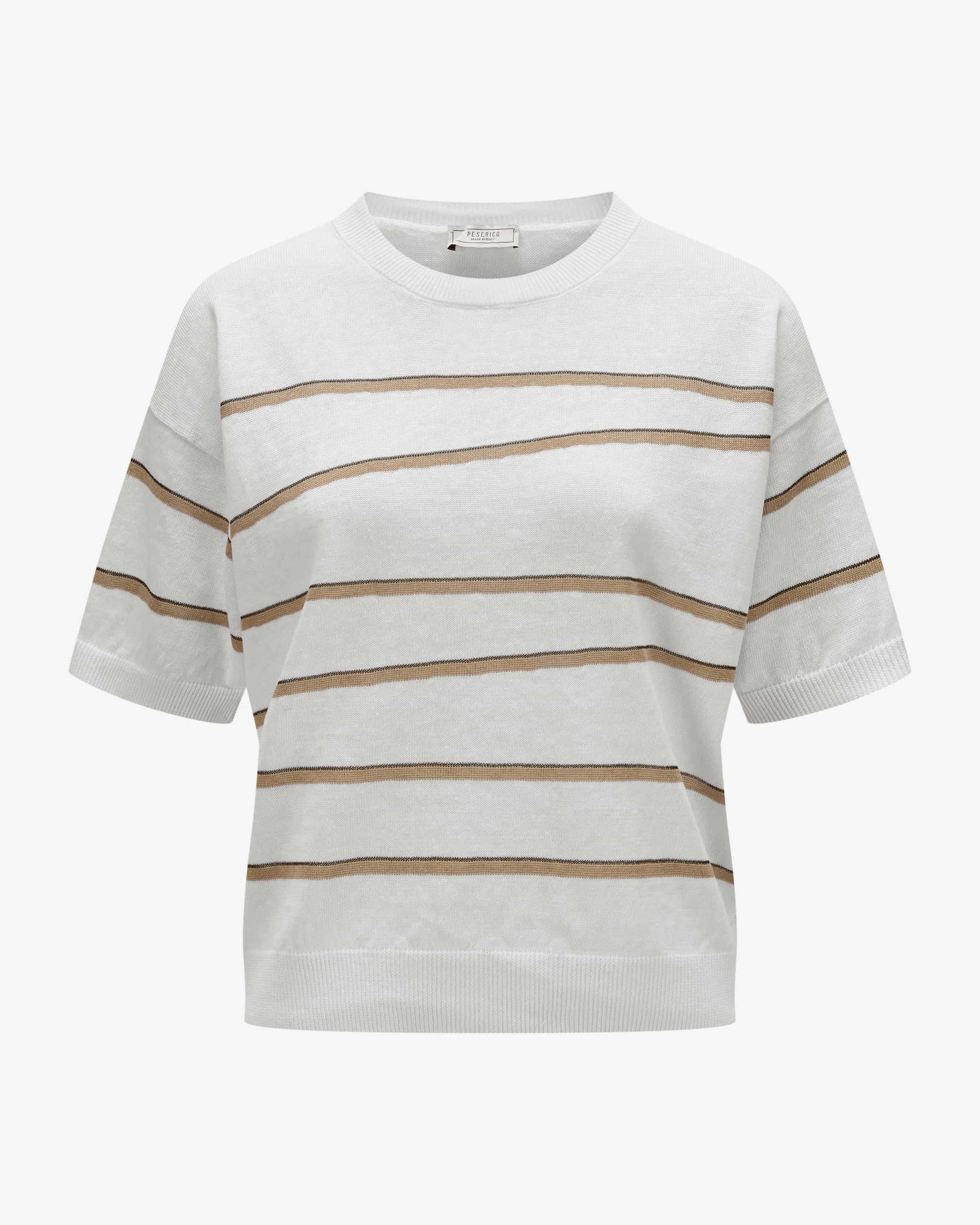 Maglia in lino e cotone Peserico