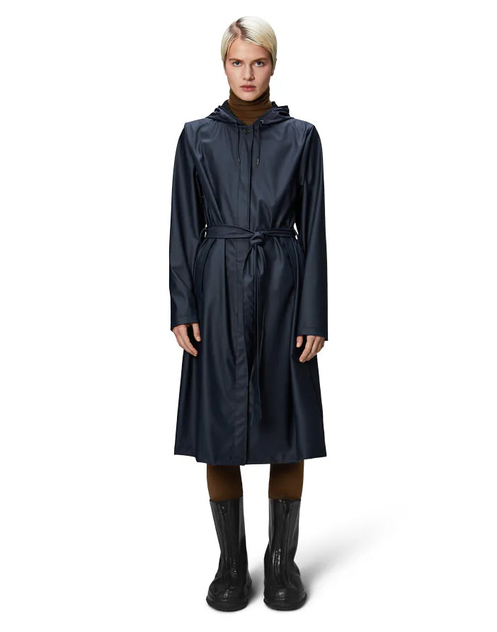 A-line long Rains navy
