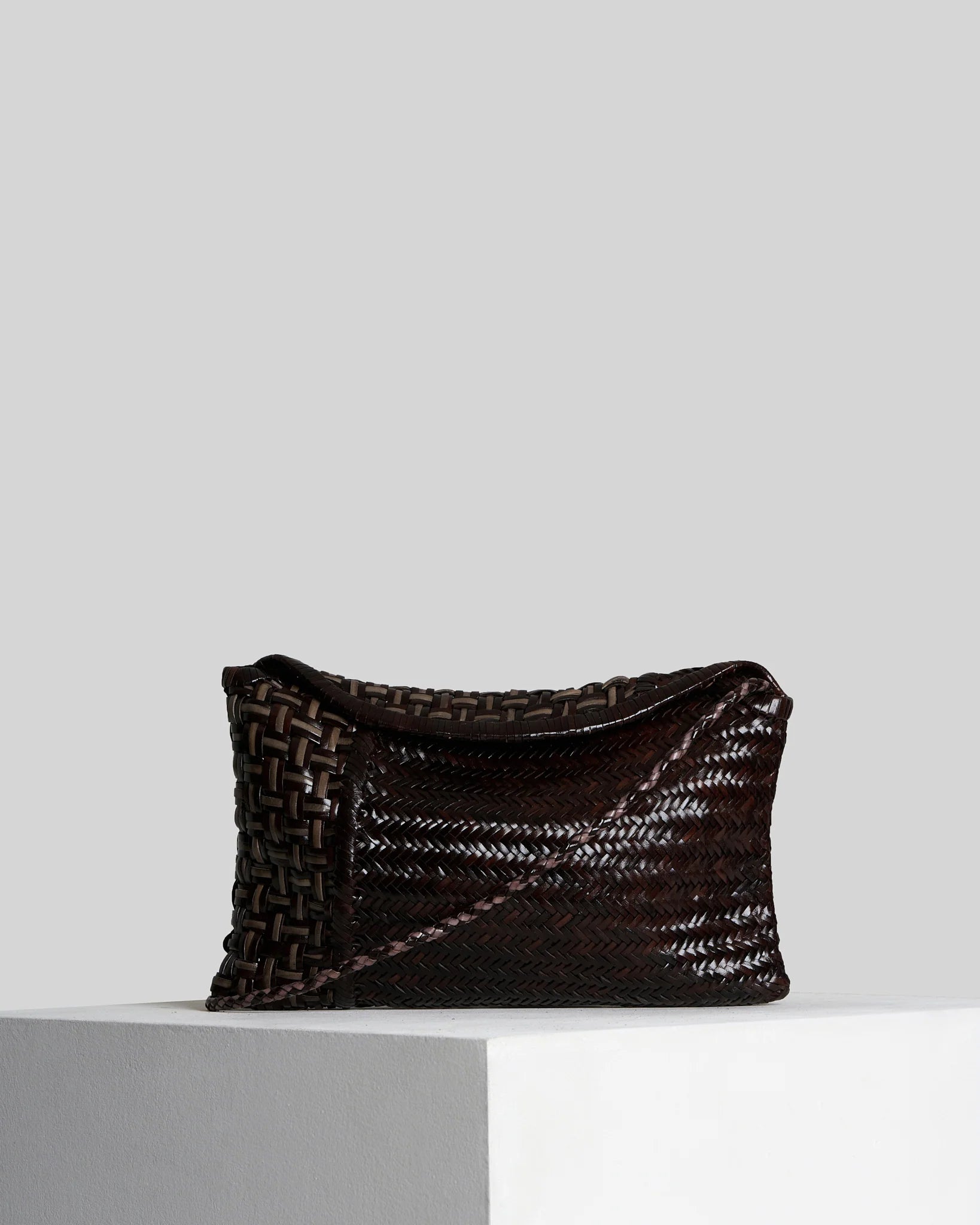 Borsa in pelle intrecciata Vipera