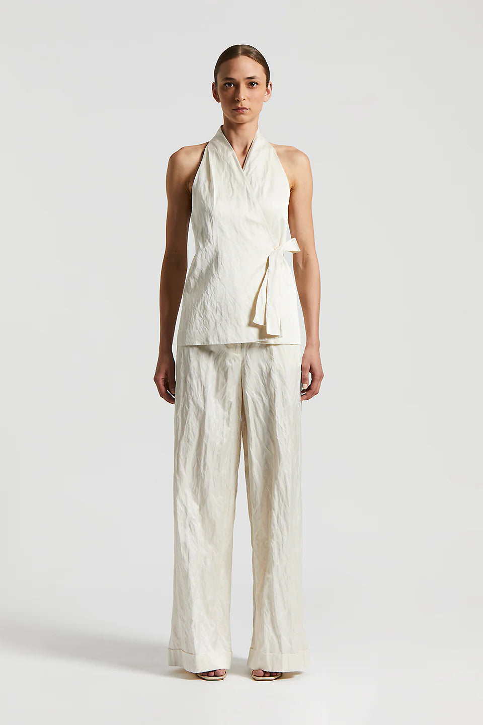 Pantalone in raso stropicciato Peserico