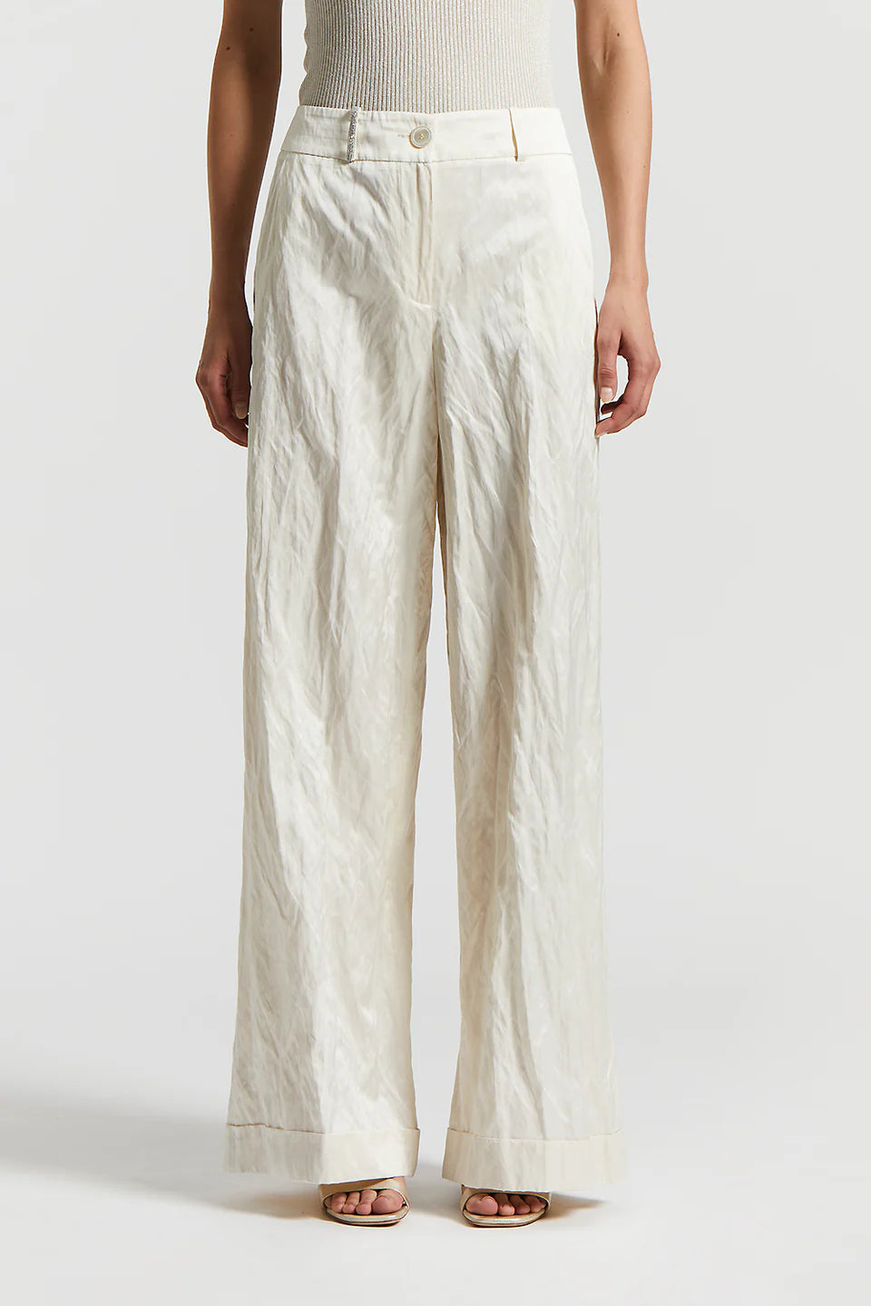 Pantalone in raso stropicciato Peserico