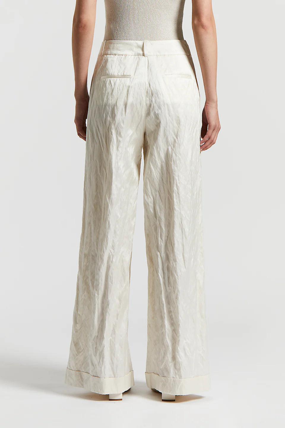 Pantalone in raso stropicciato Peserico