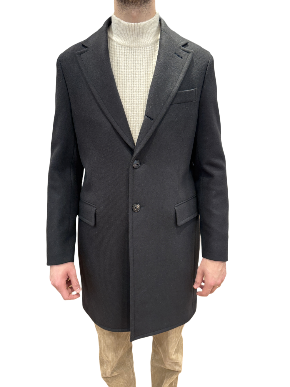 Cappotto blu notte Boglioli