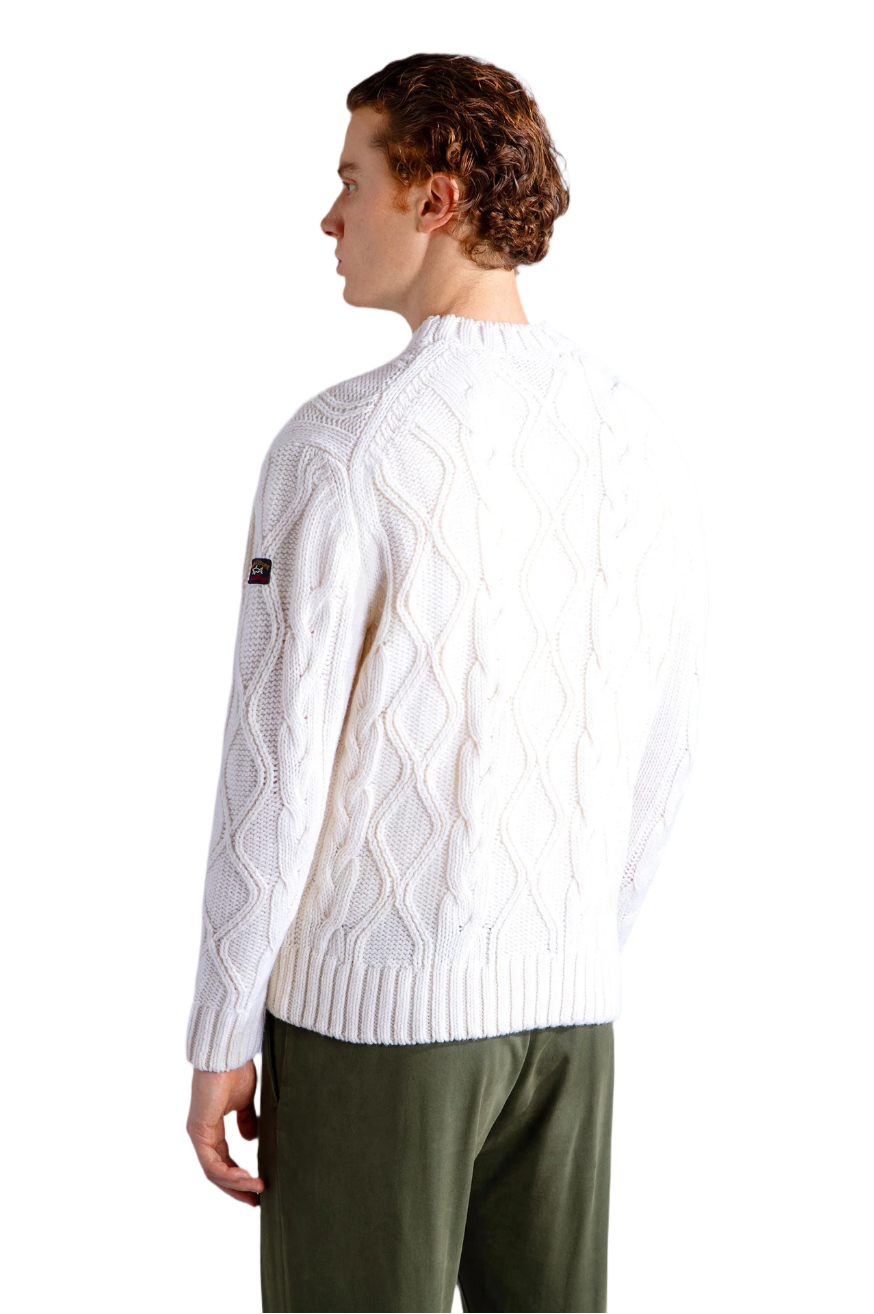 Maglia a treccia in lana Paul&Shark