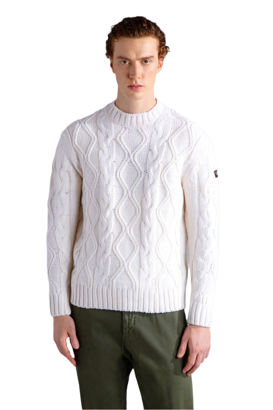 Maglia a treccia in lana Paul&Shark