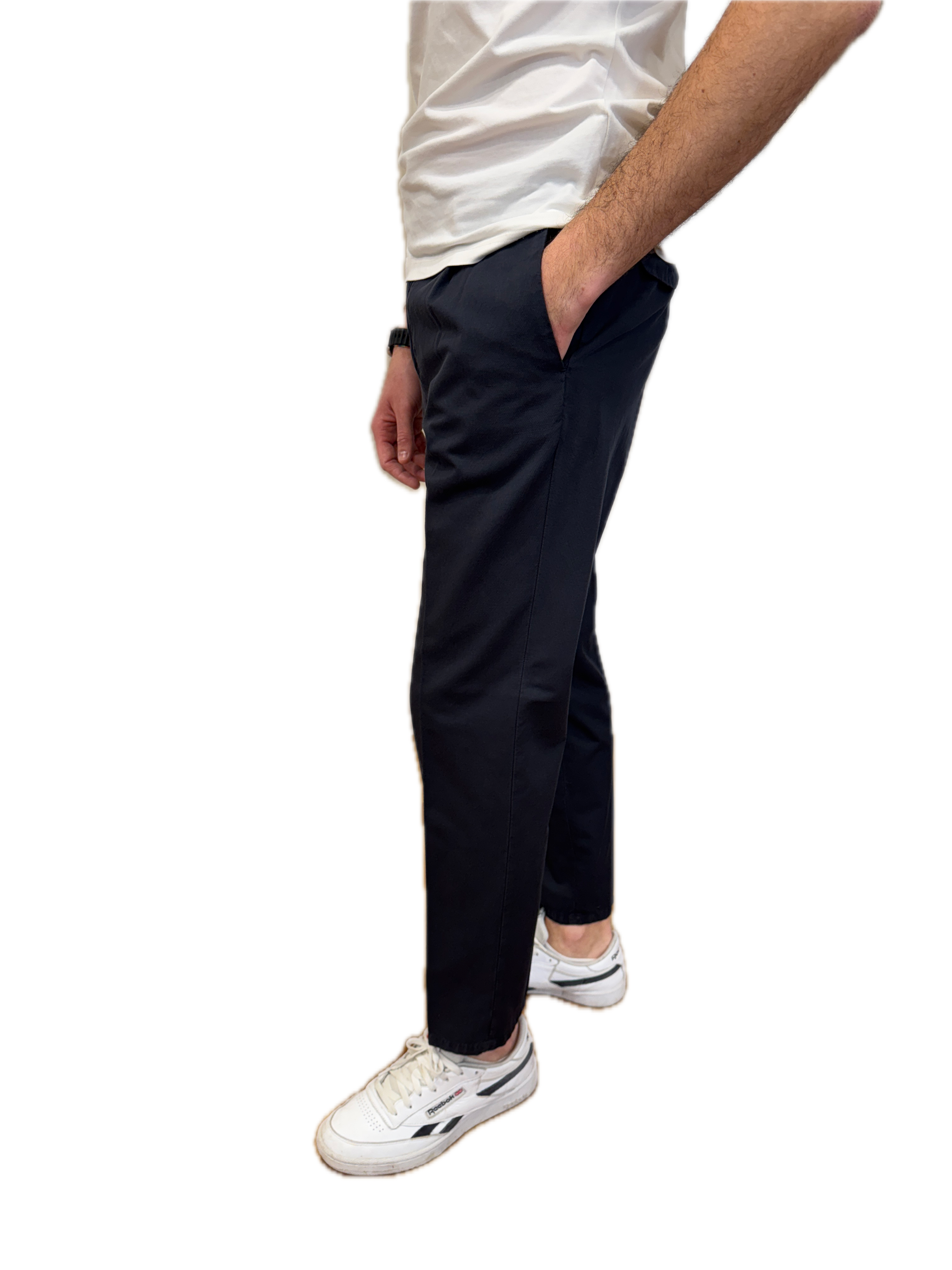 Pantalone Briglia cotone e lino blu