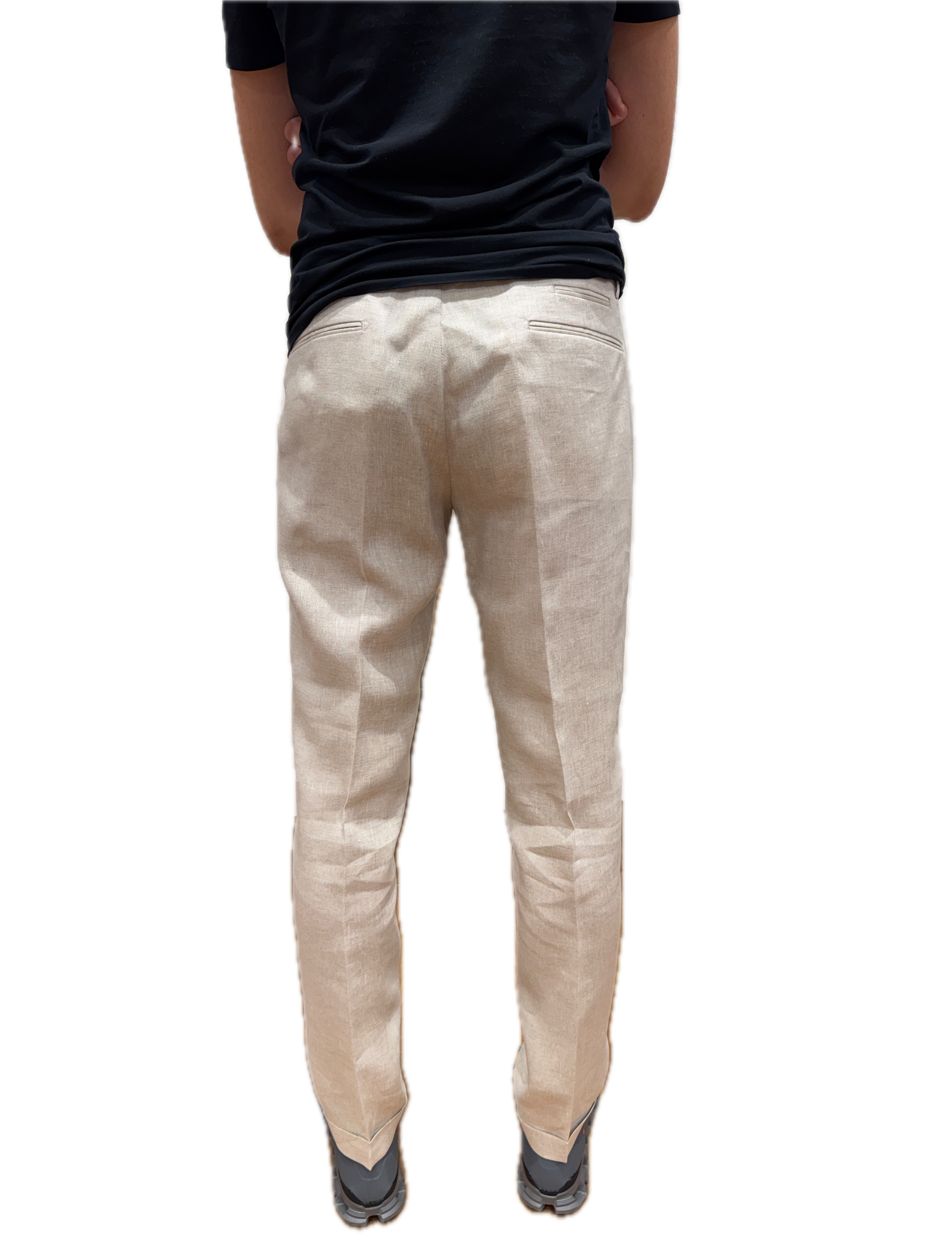Pantalone Briglia in lino sabbia