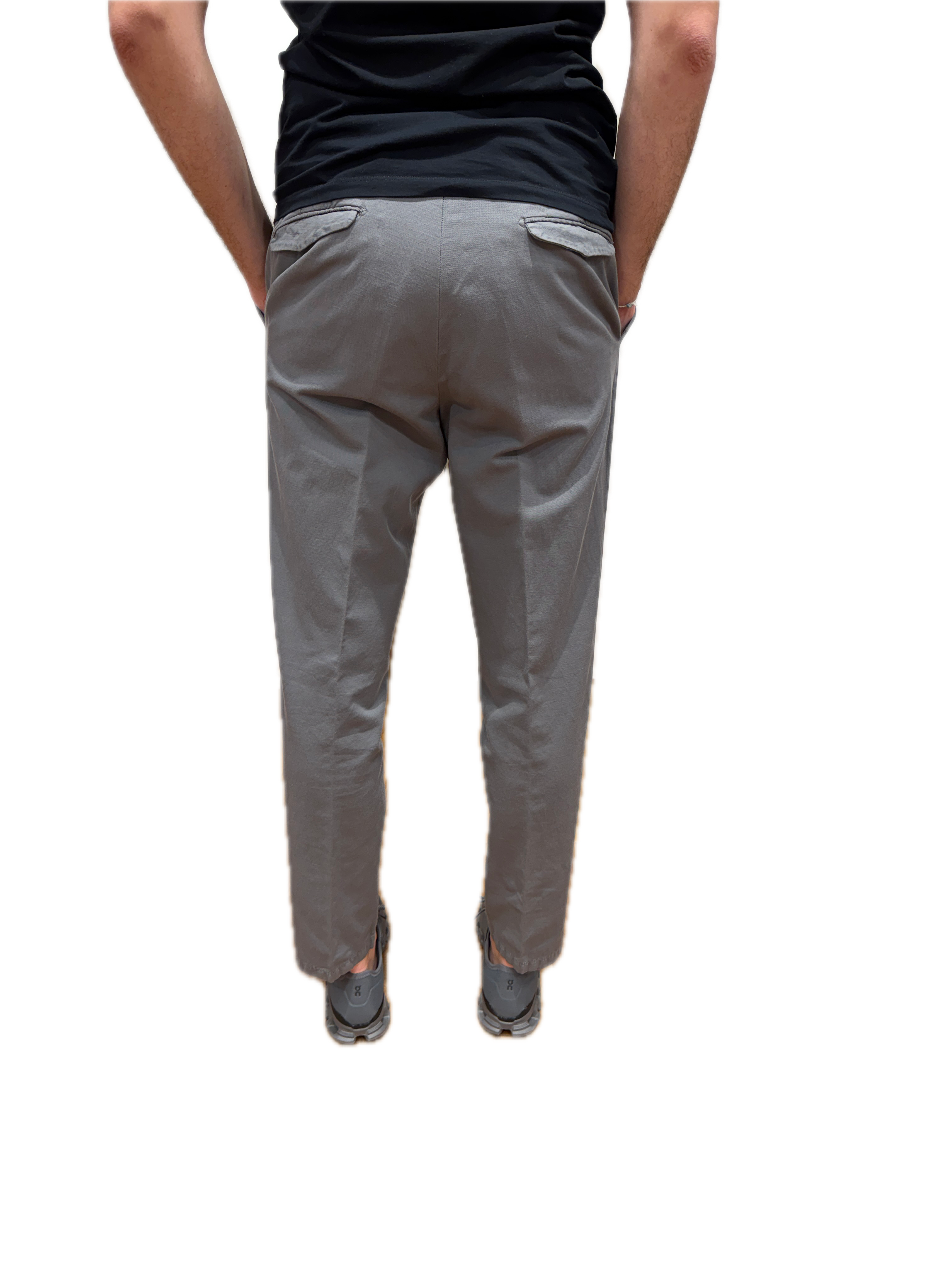 Pantalone Briglia cotone e lino grigio
