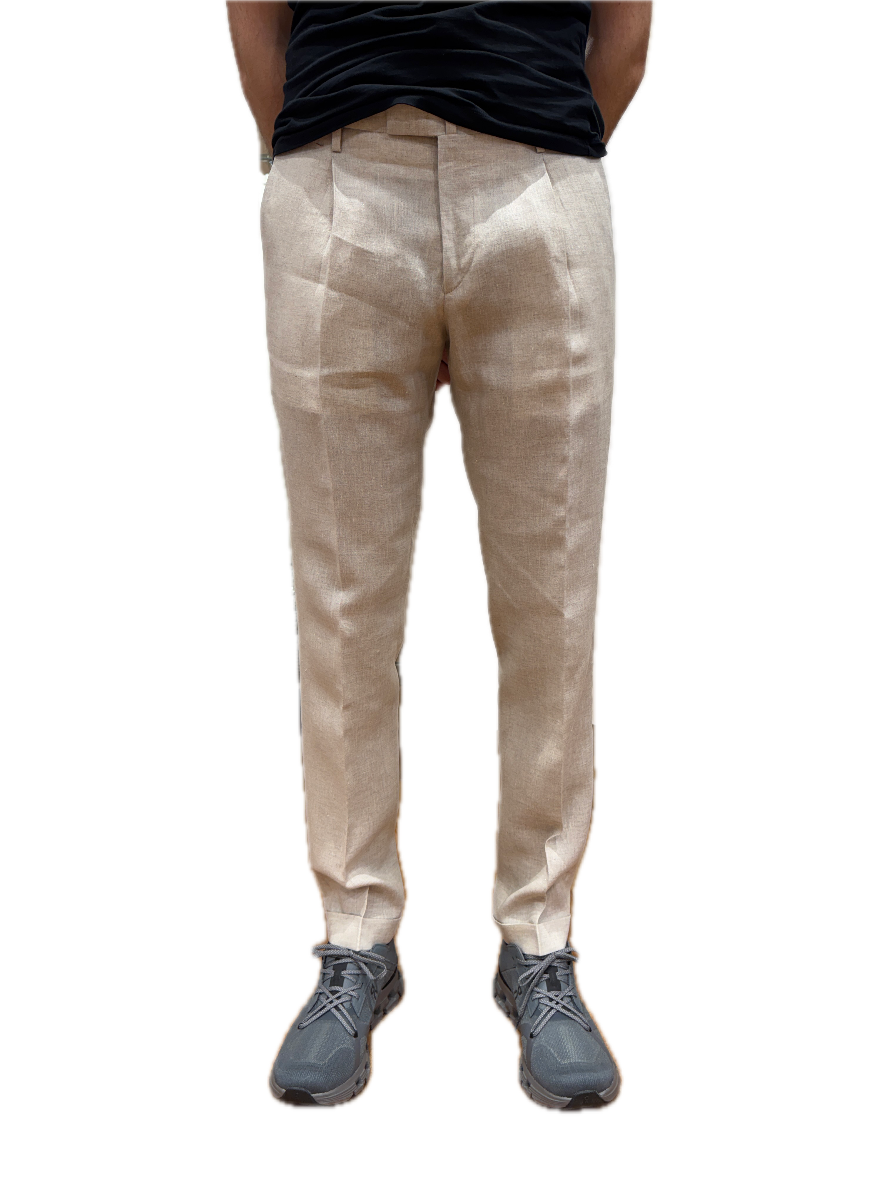 Pantalone Briglia in lino sabbia