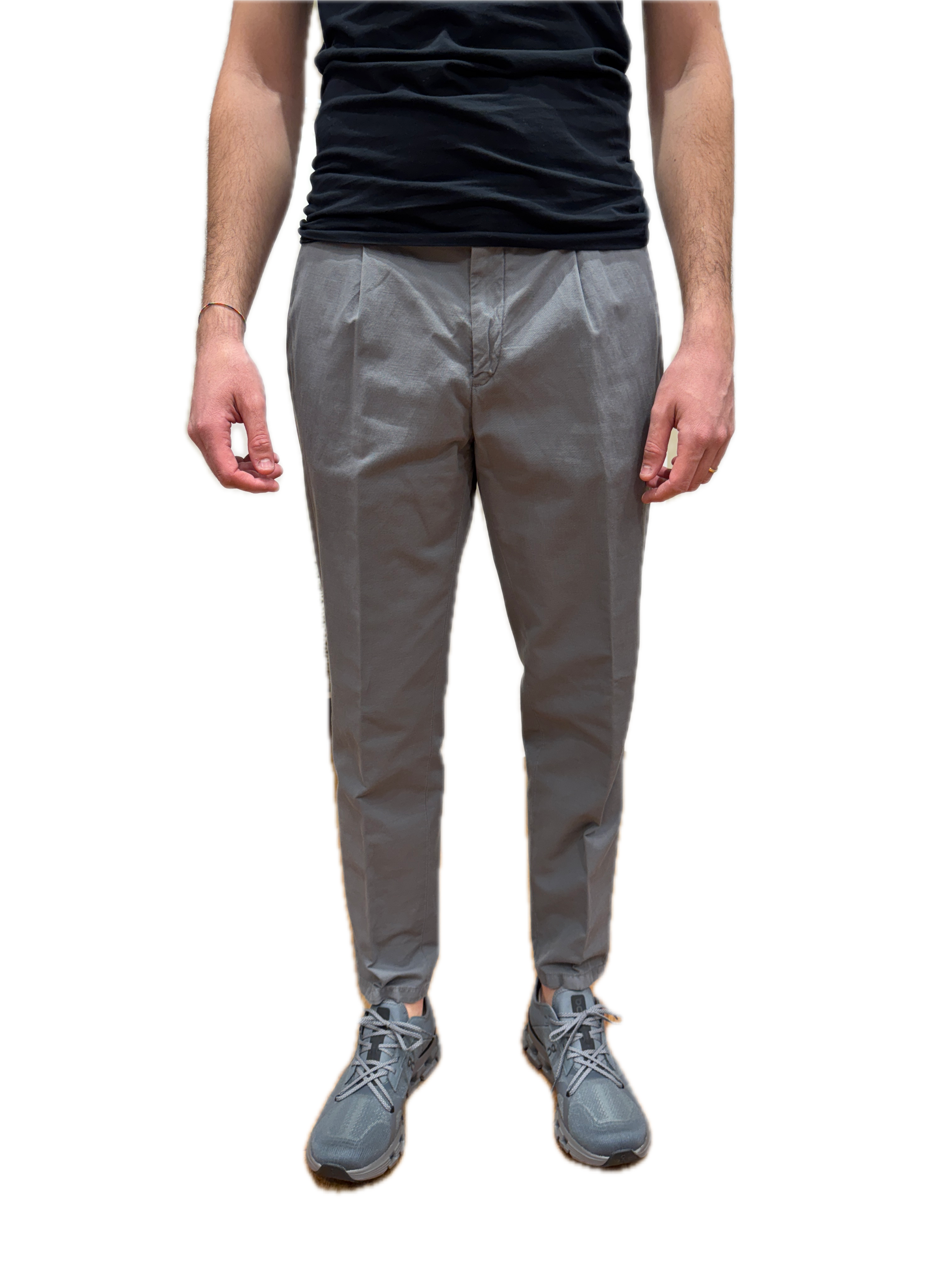 Pantalone Briglia cotone e lino grigio