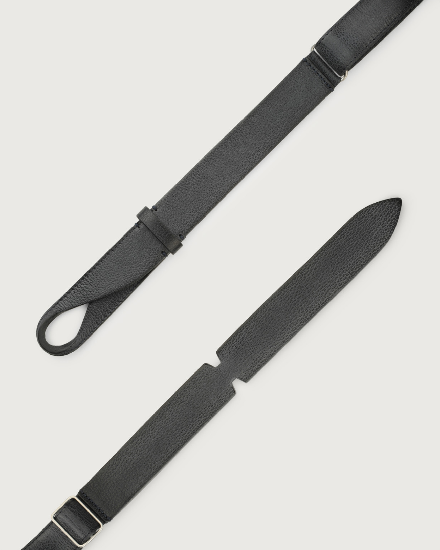 Cintura blu Nobuckle Orciani