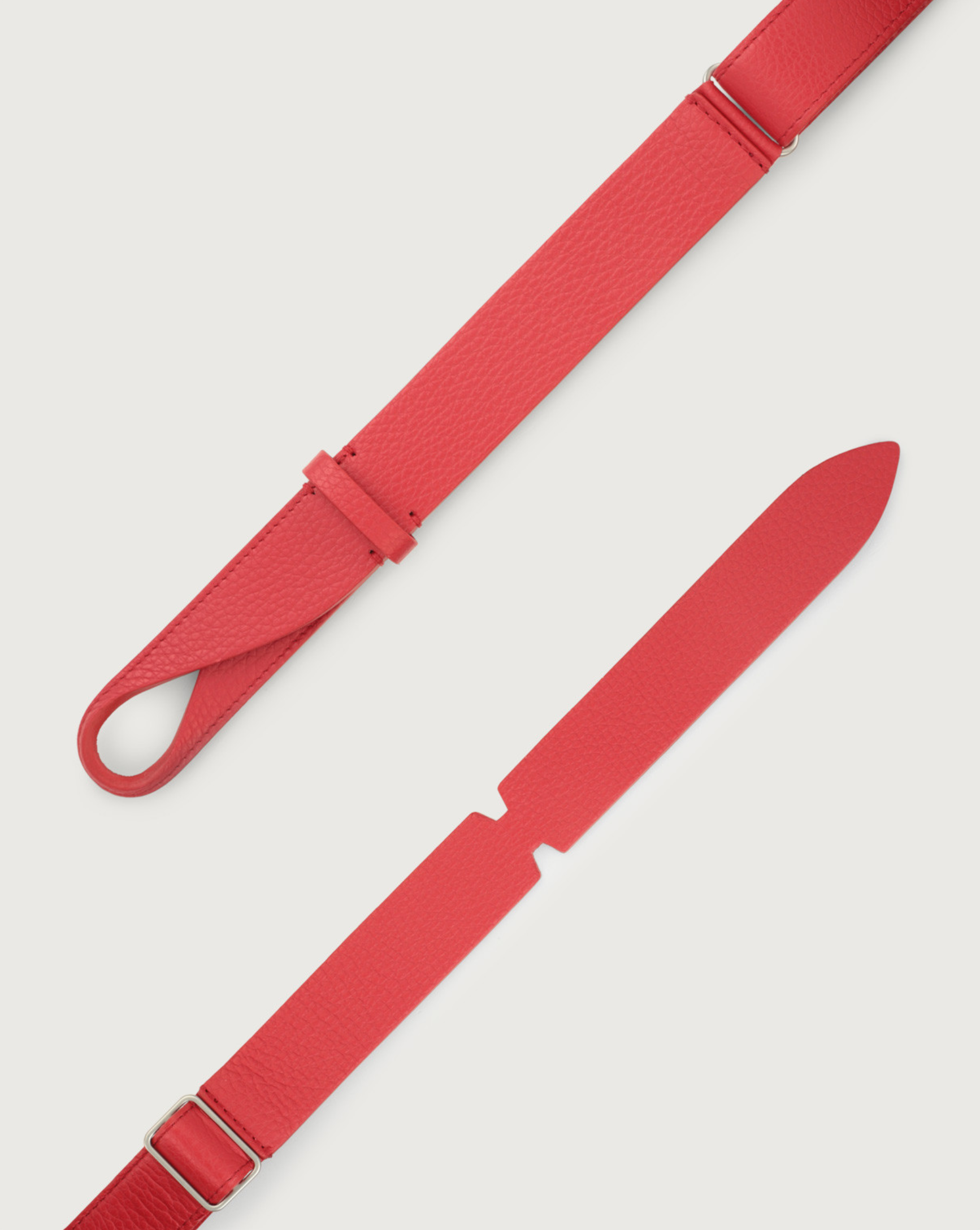 Cintura rosso ferrari Nobuckle Orciani