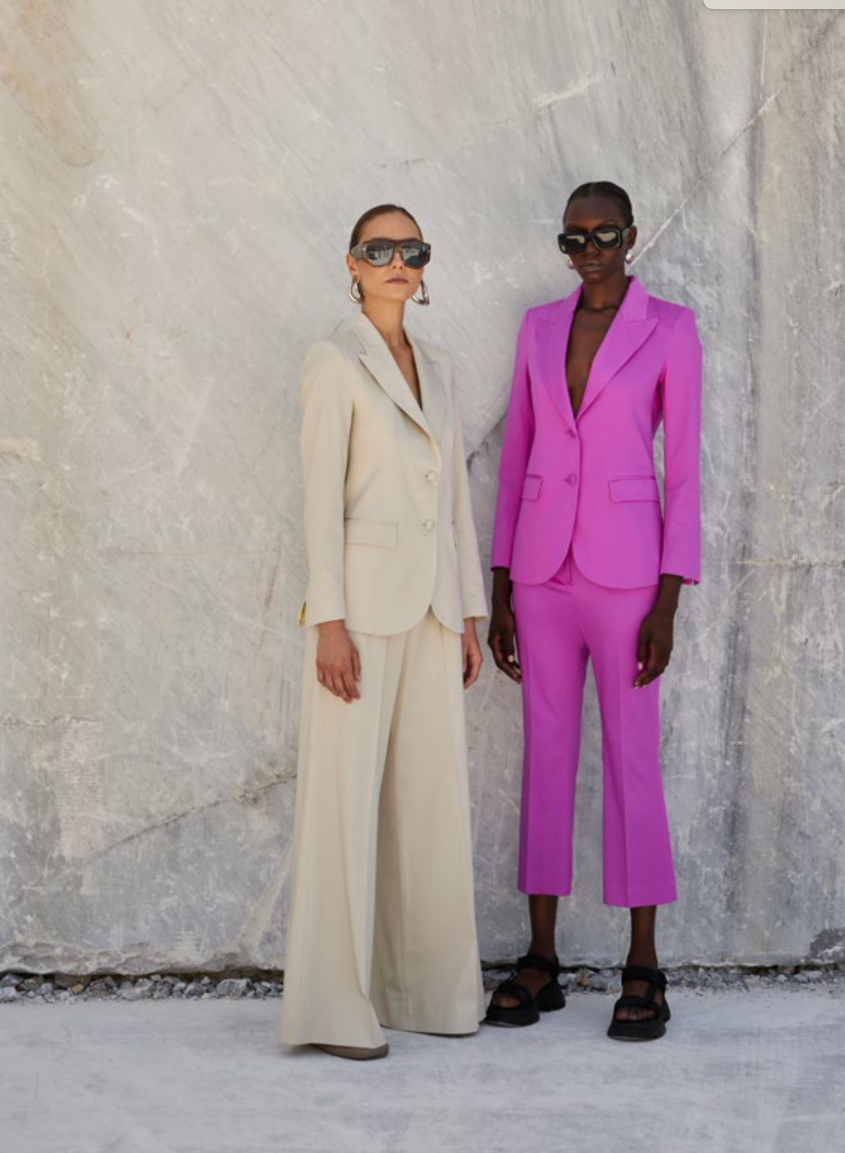 Tailleur in cotone rasaro Emma & Gaia