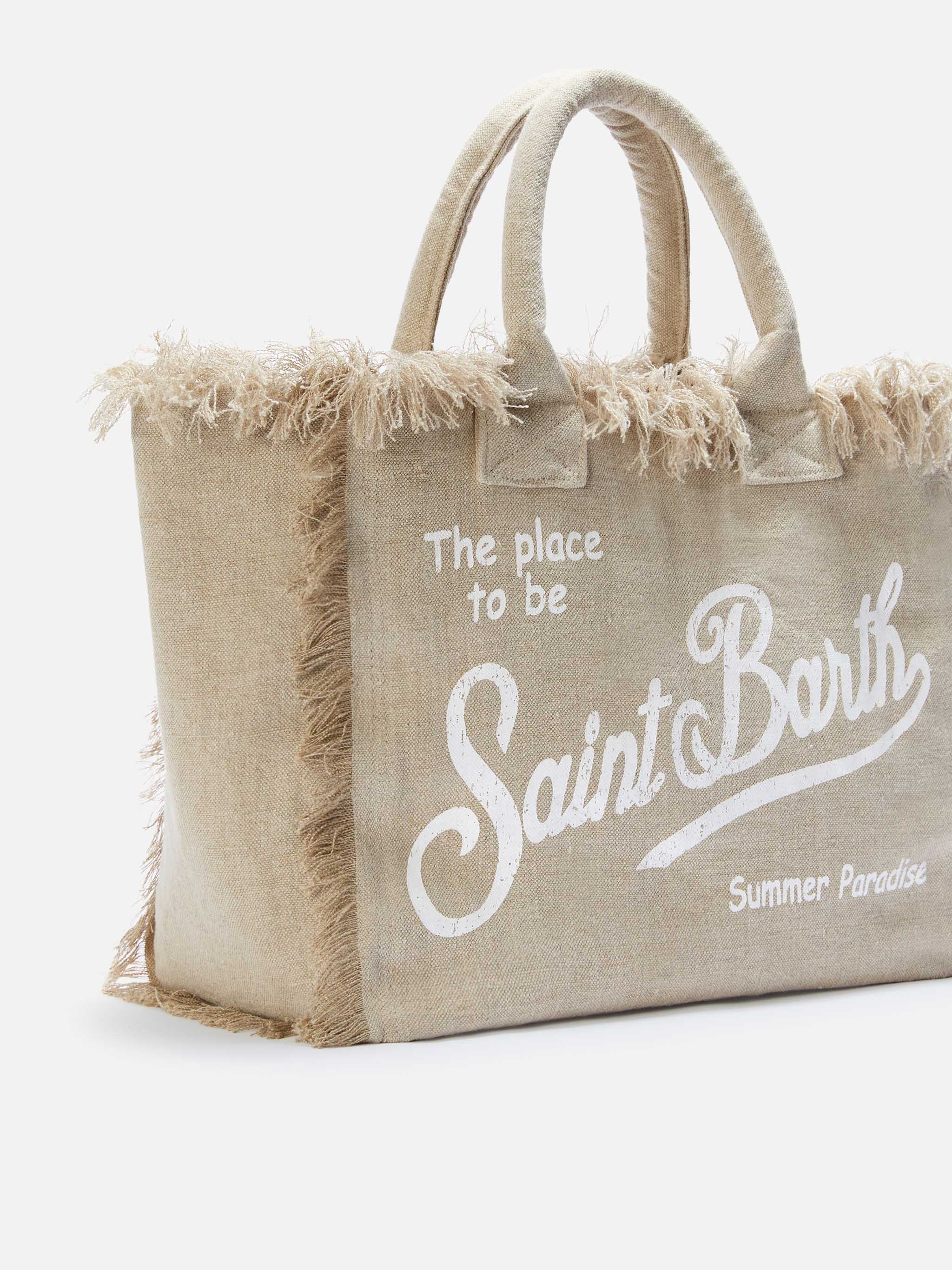Borsa Vanity linen Saint Barth
