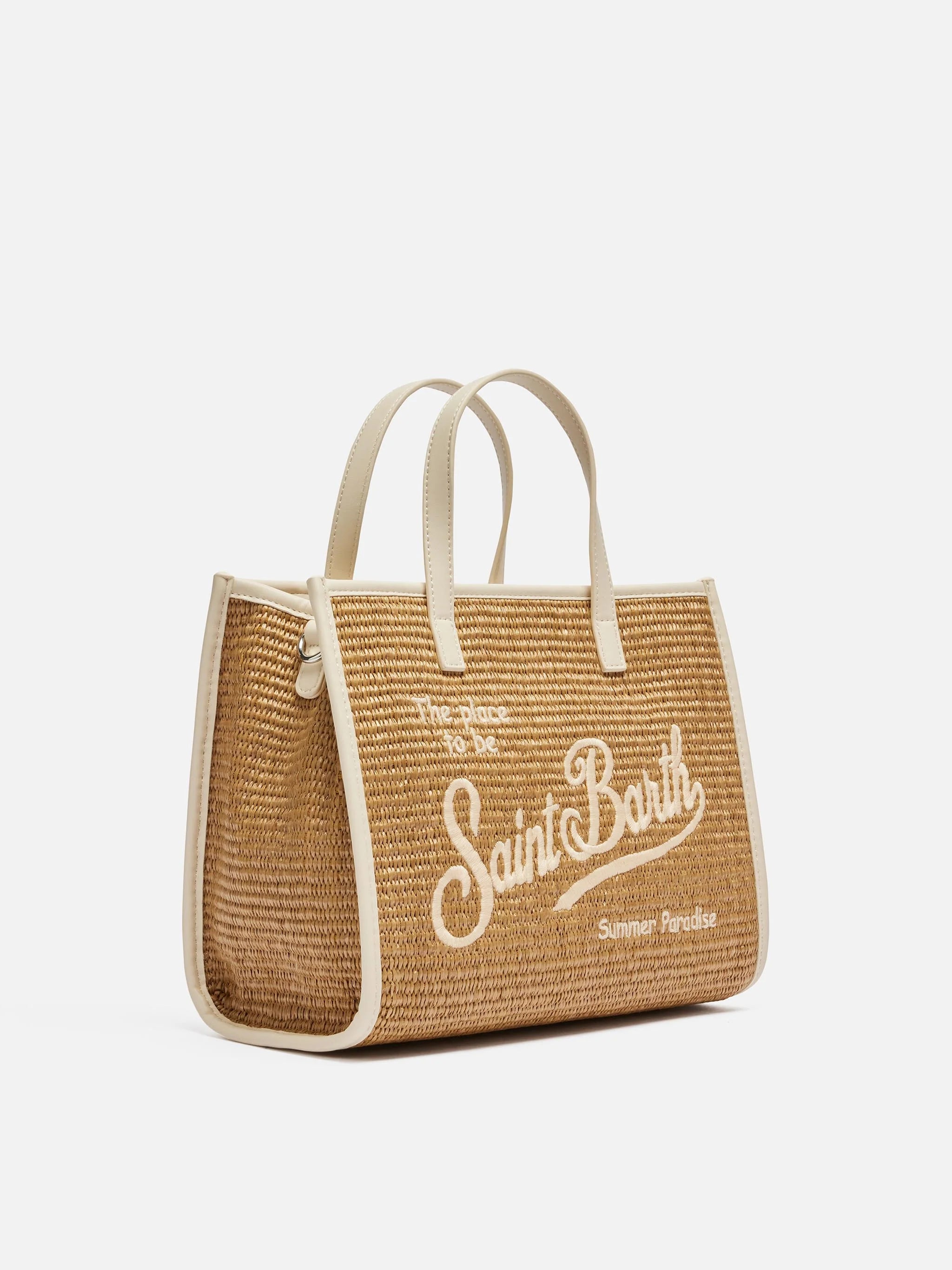 Borsa Vivian mid straw Saint Barth