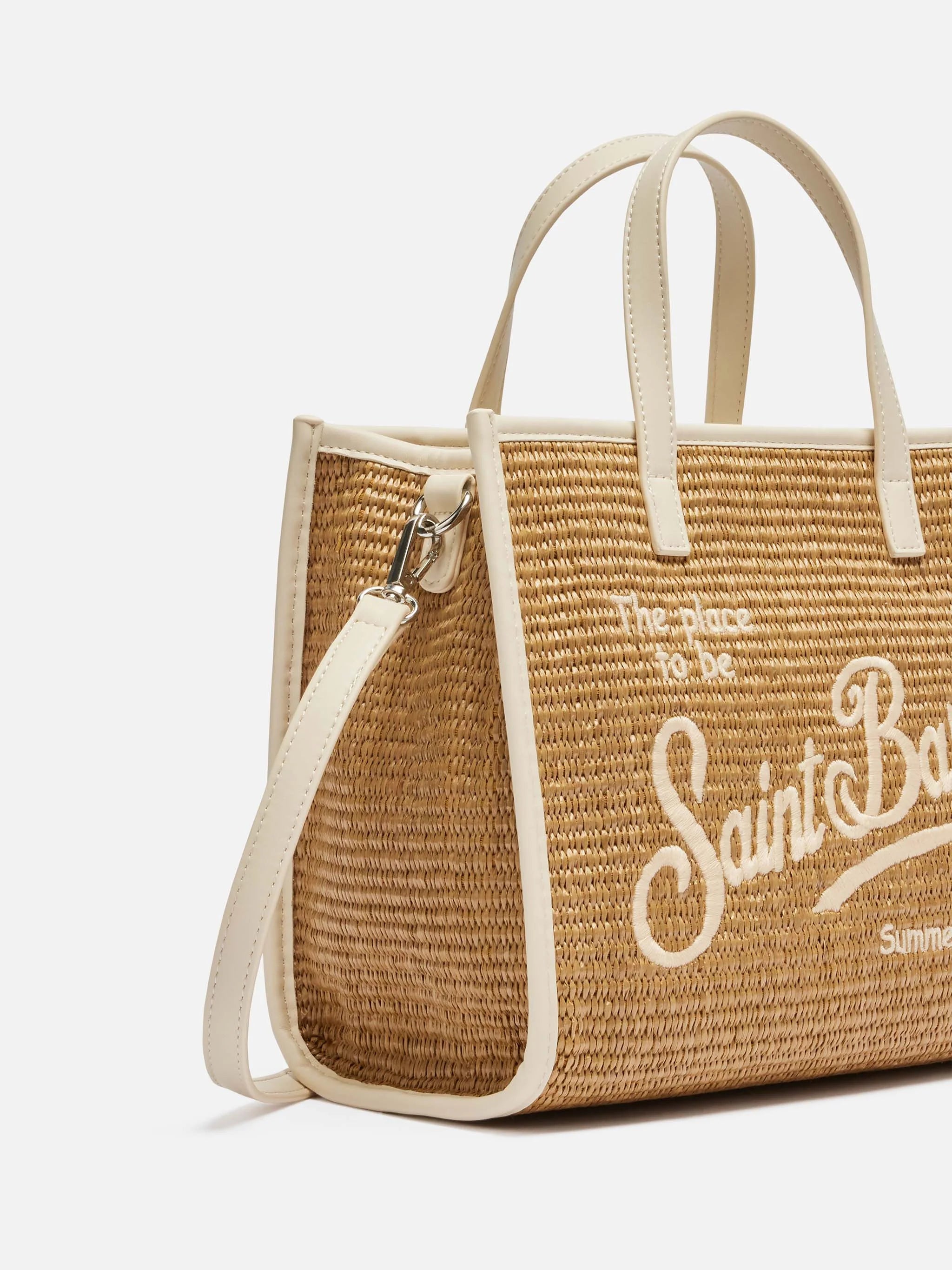 Borsa Vivian mid straw Saint Barth