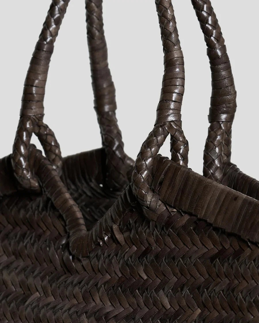 Borsa in pelle intrecciata Vipera