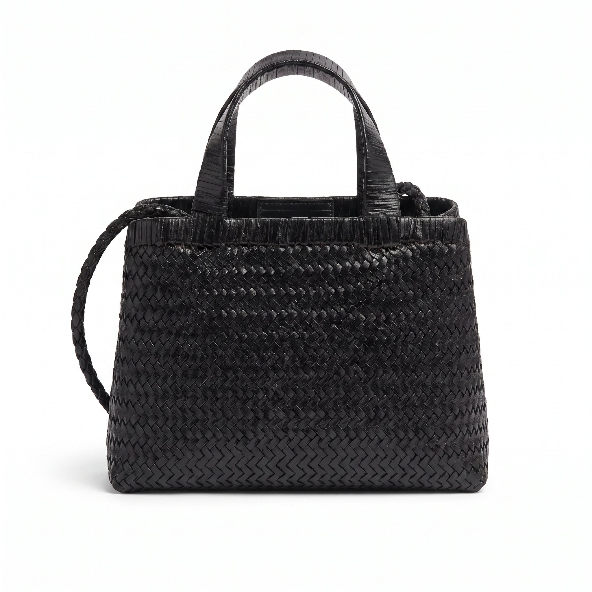 Borsa in pelle intrecciata Vipera