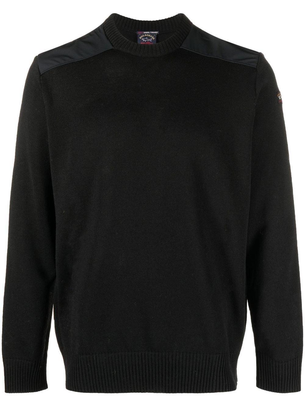 Maglia con dettagli sulle spalle nero Paul&Shark