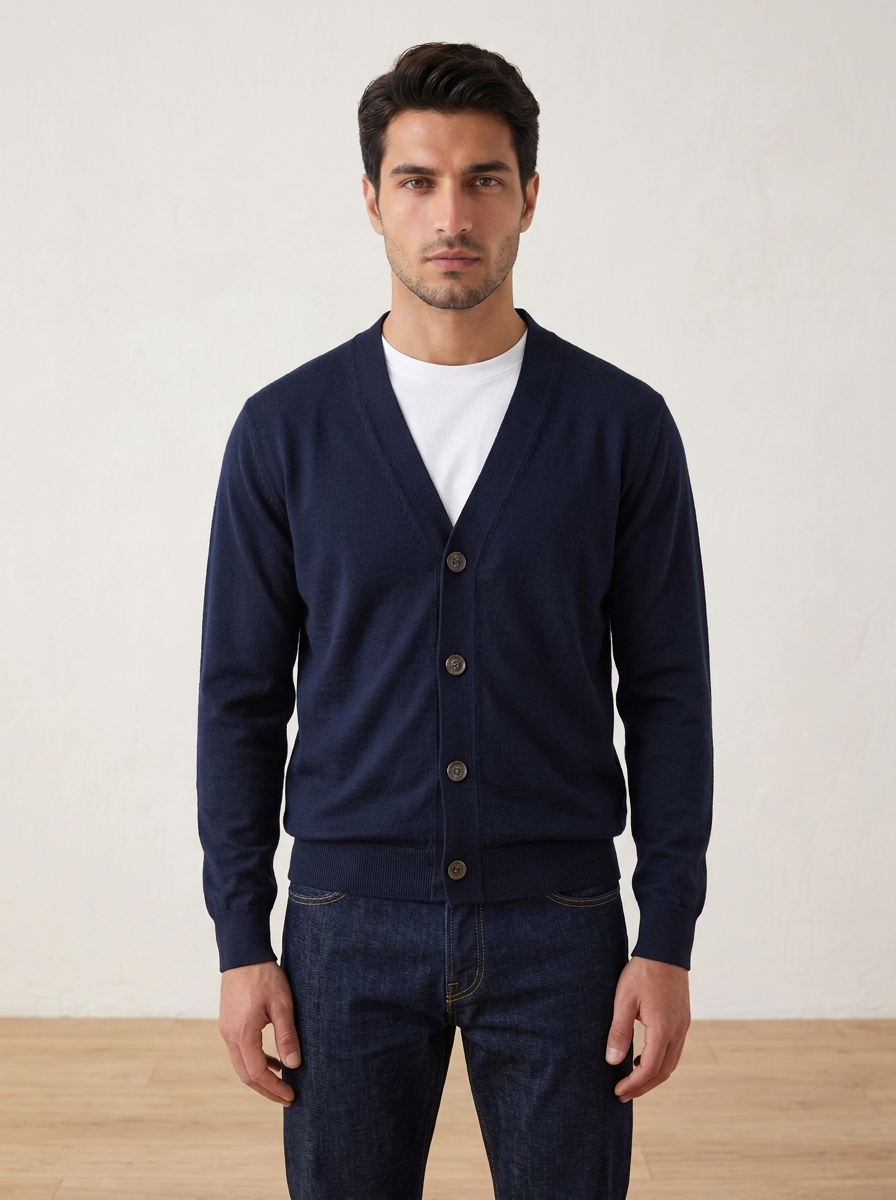 Cardigan in cotone blu Suite16