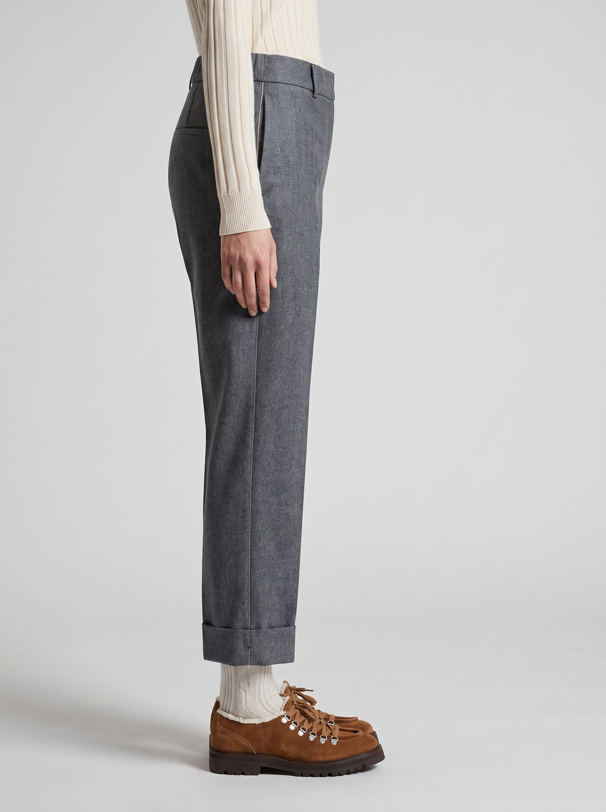 Pantalone in flanella grigio Peserico