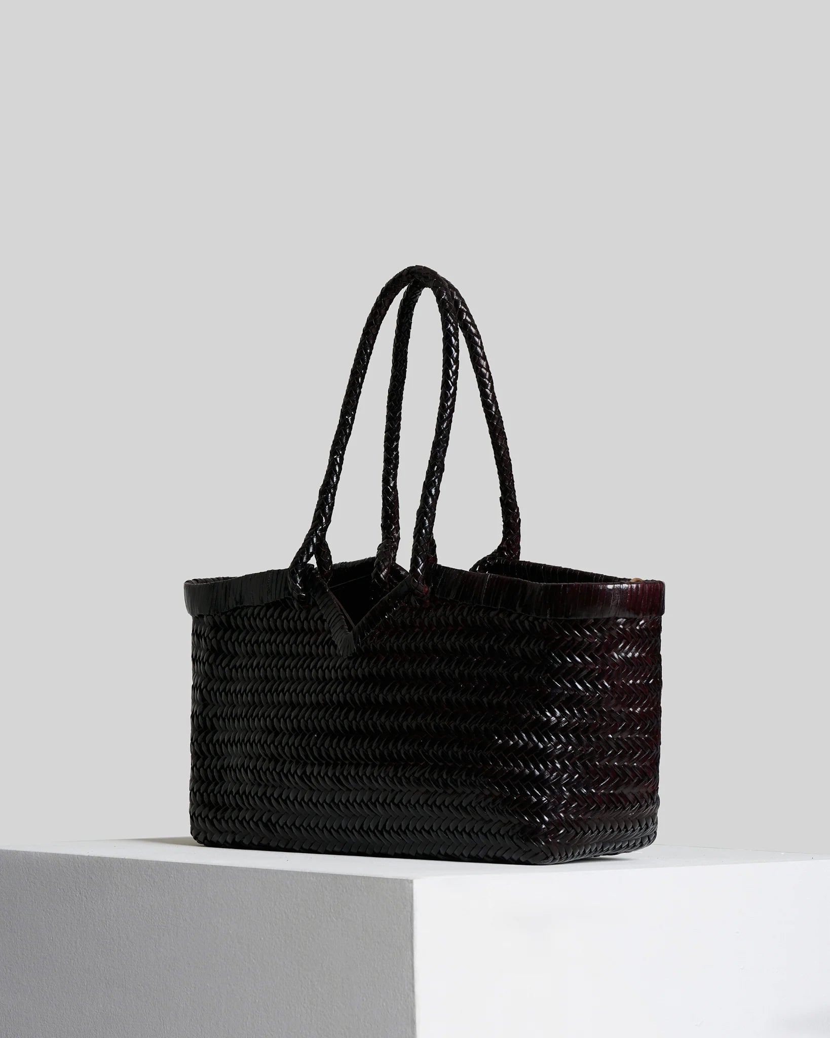 Borsa in pelle intrecciata Vipera