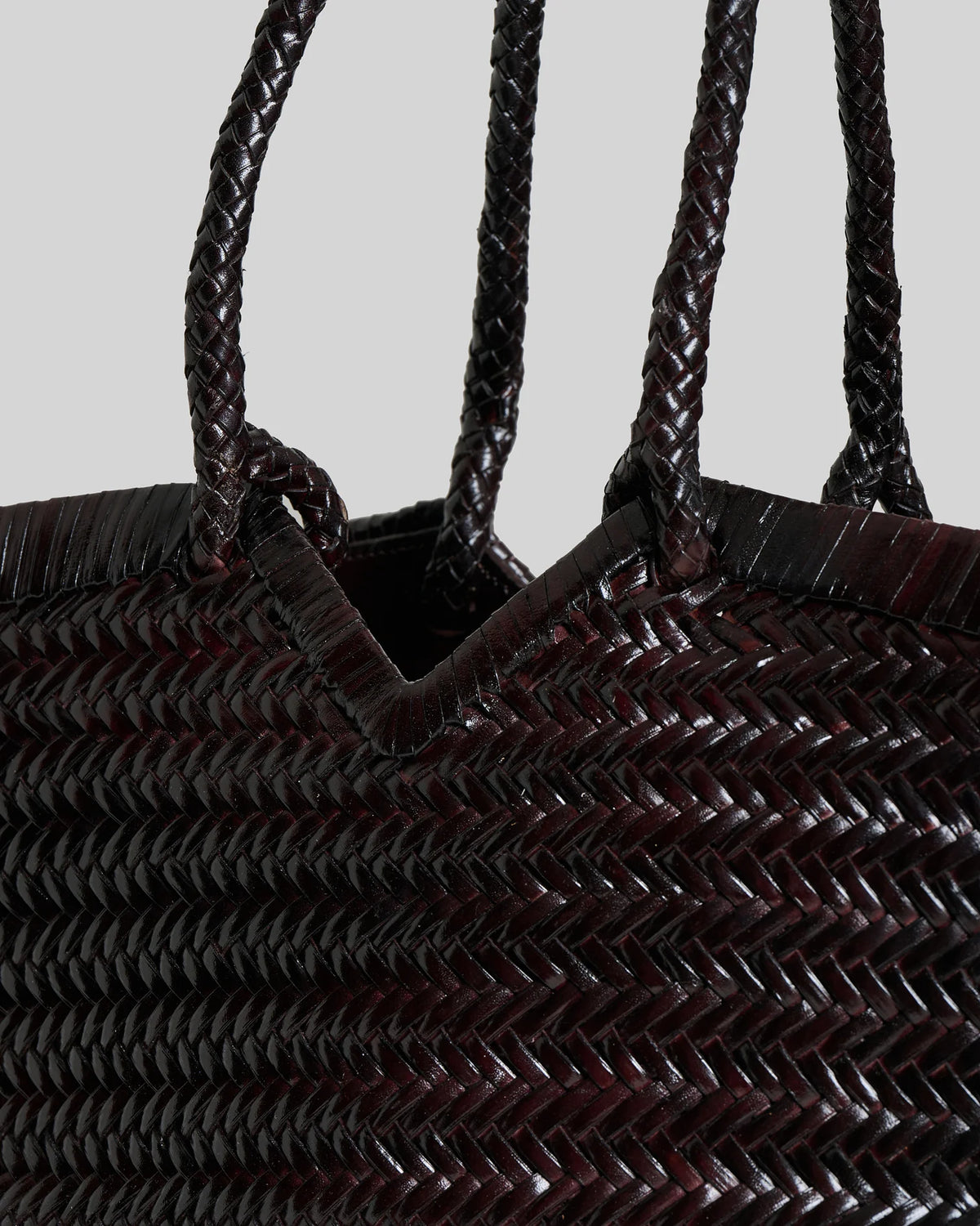 Borsa in pelle intrecciata Vipera