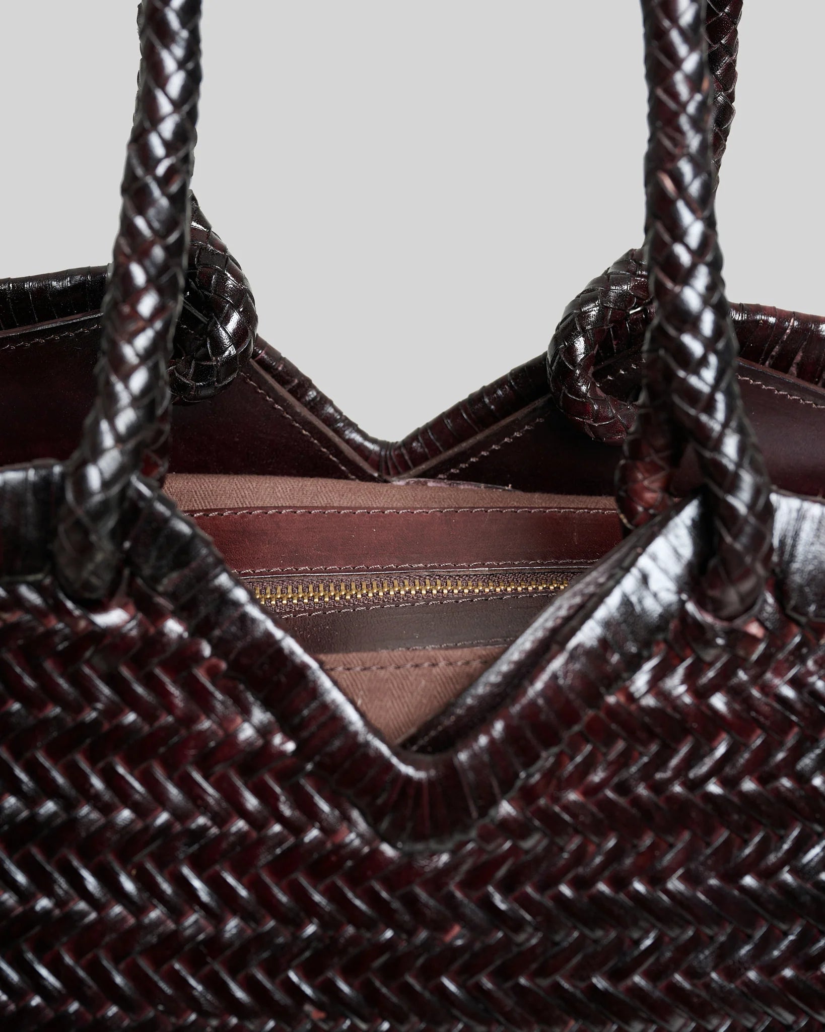 Borsa in pelle intrecciata Vipera