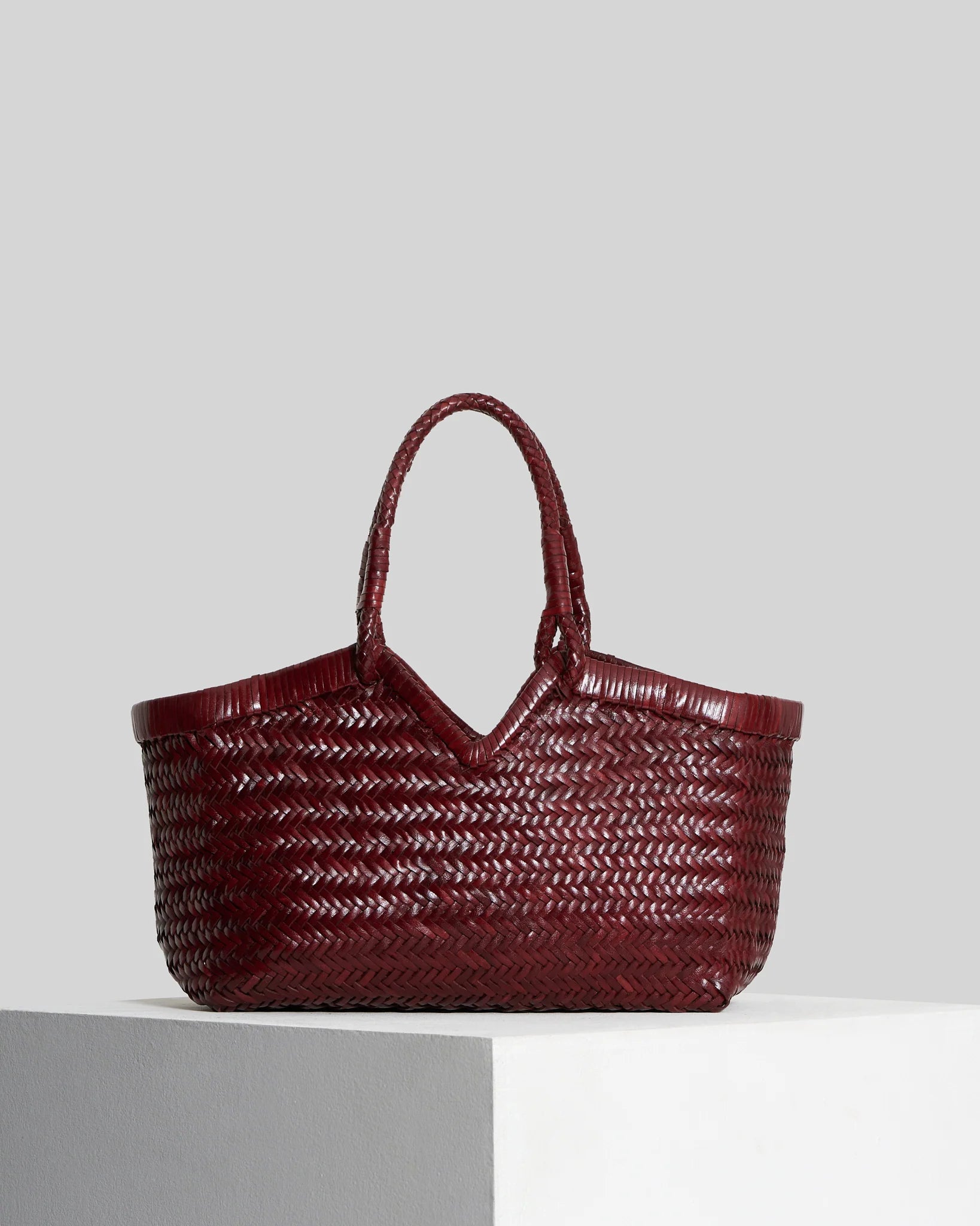 Borsa in pelle intrecciata Vipera