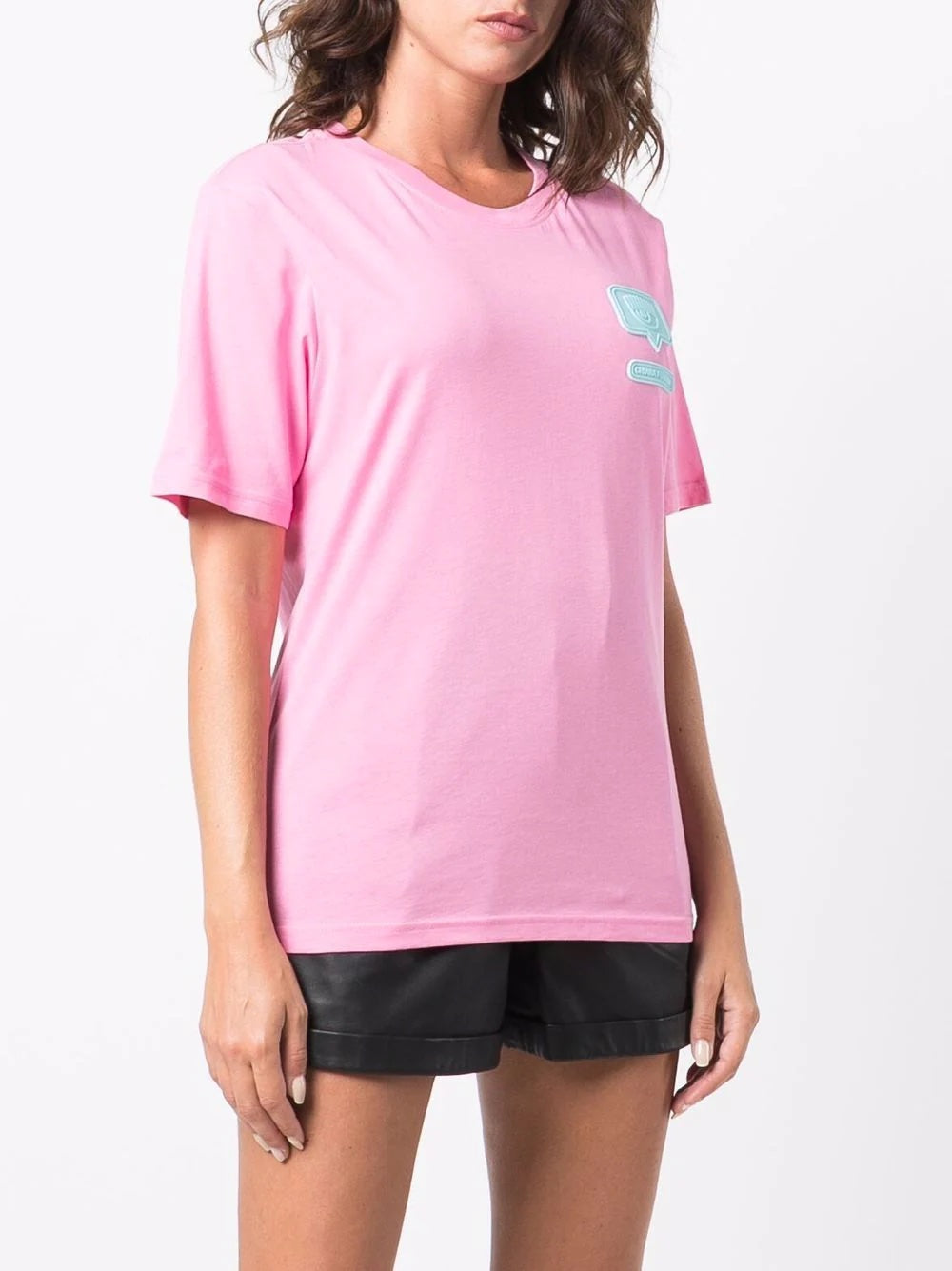 T-SHIRT CON LOGO IN GOMMA CHIARA FERRAGNI