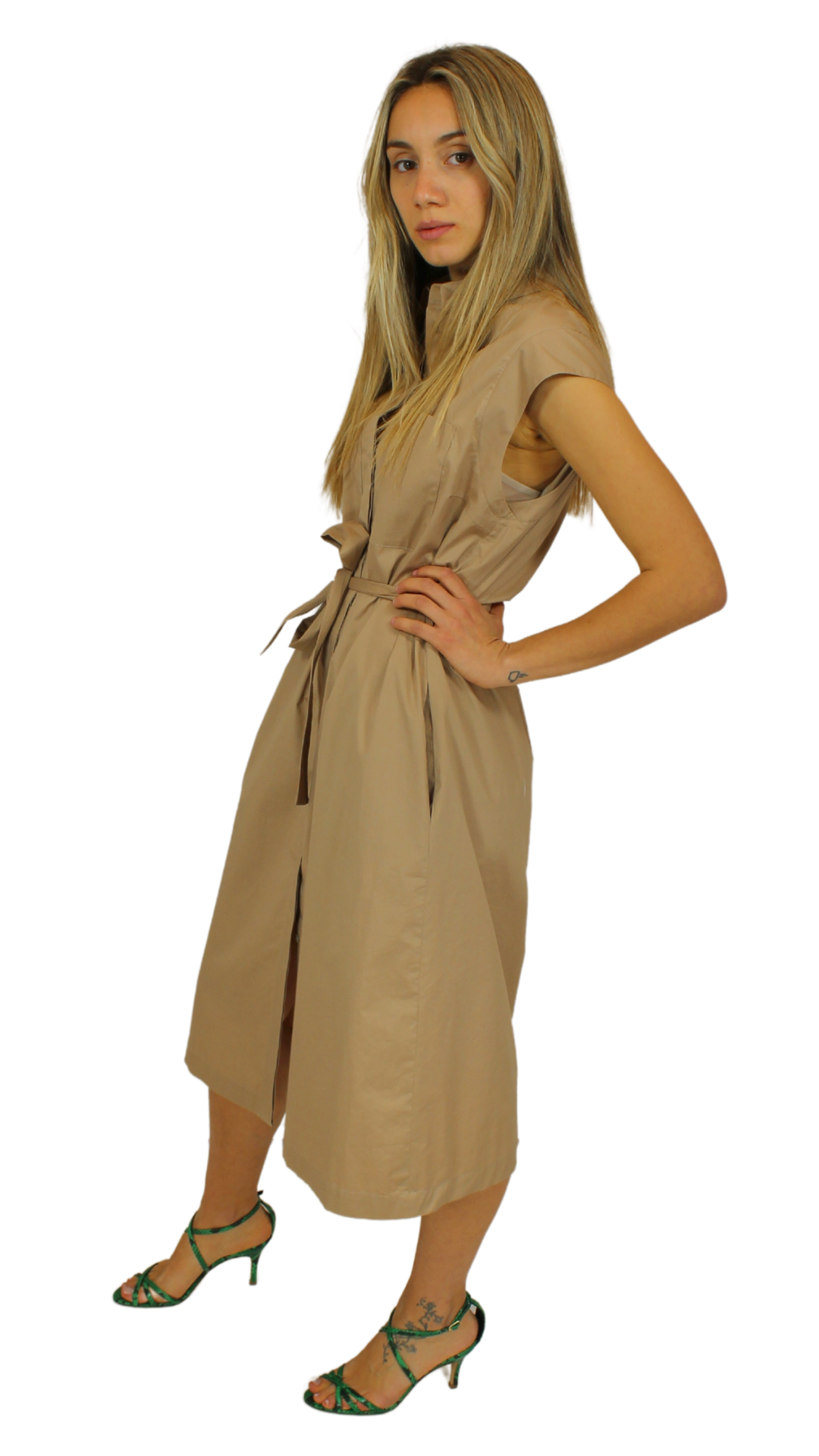 Abito cotone sabbia Peserico