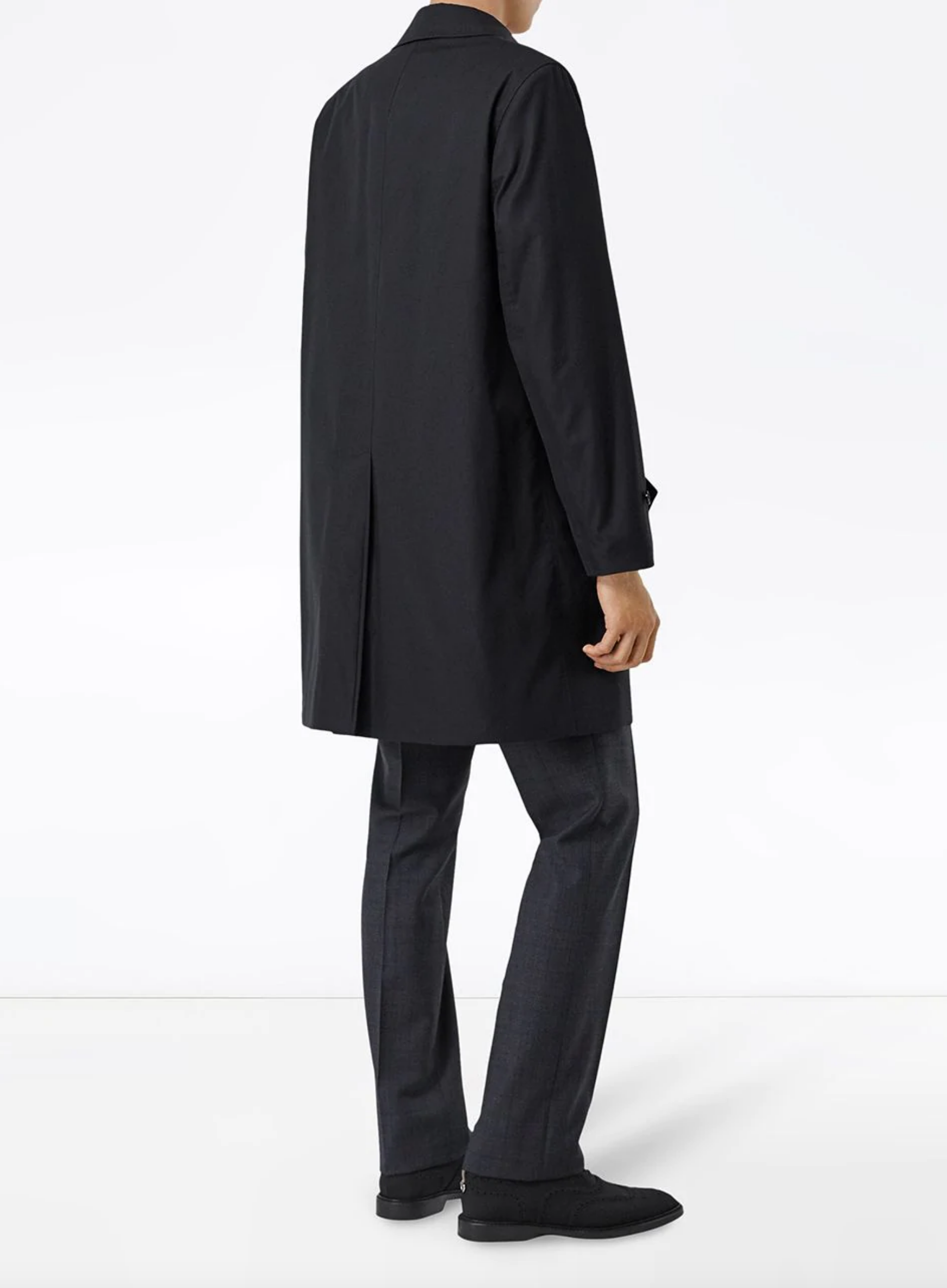 TRENCH FODERA STACCABILE IN LANA BURBERRY BLU