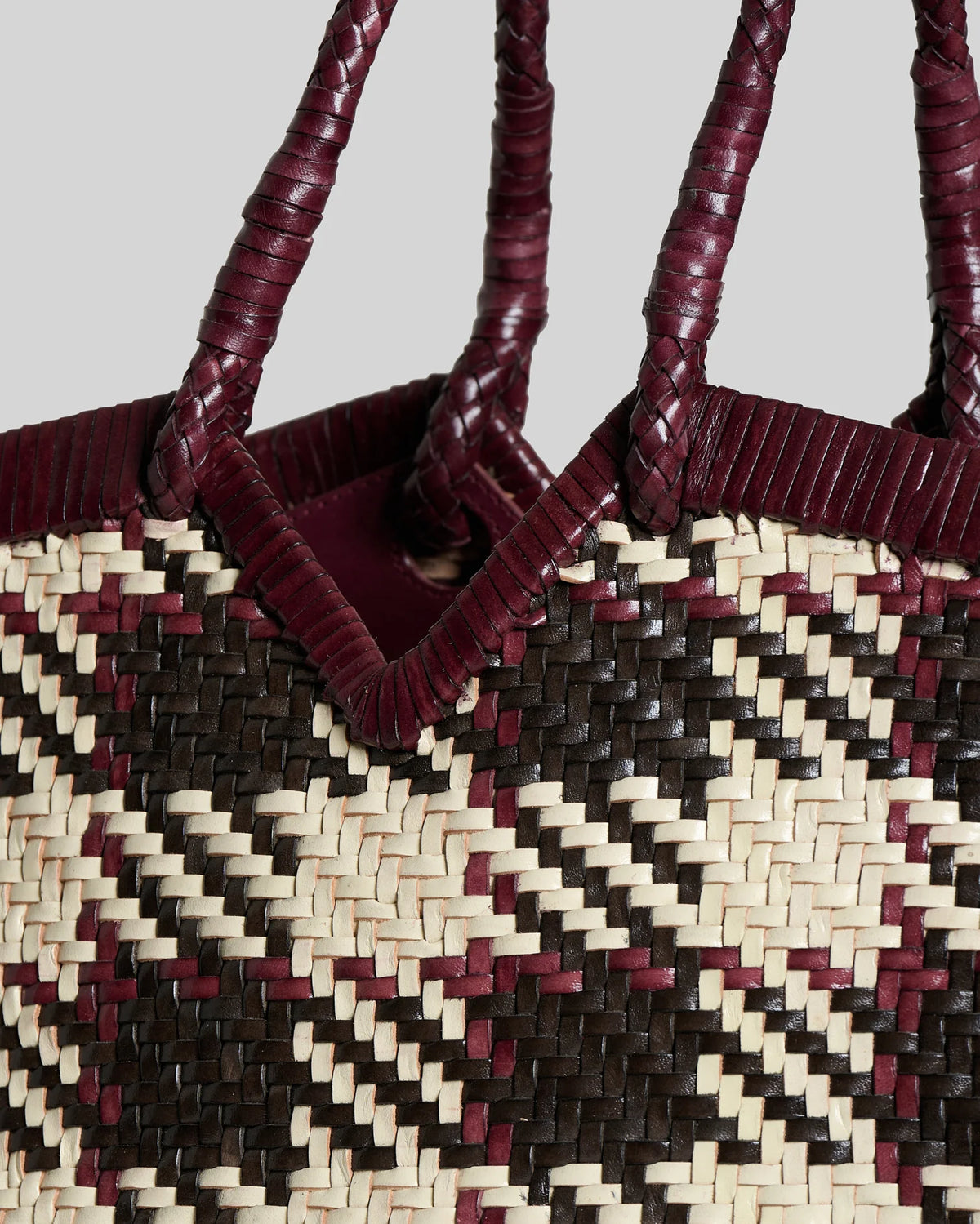 Borsa in pelle intrecciata Vipera