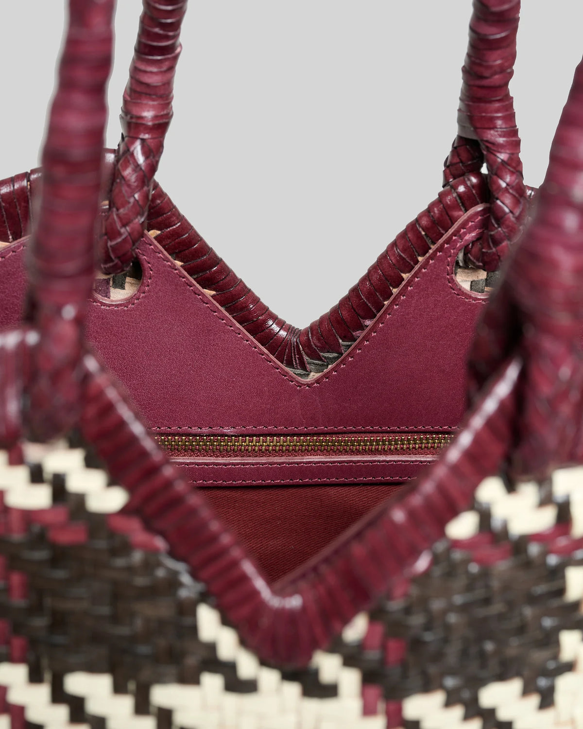 Borsa in pelle intrecciata Vipera