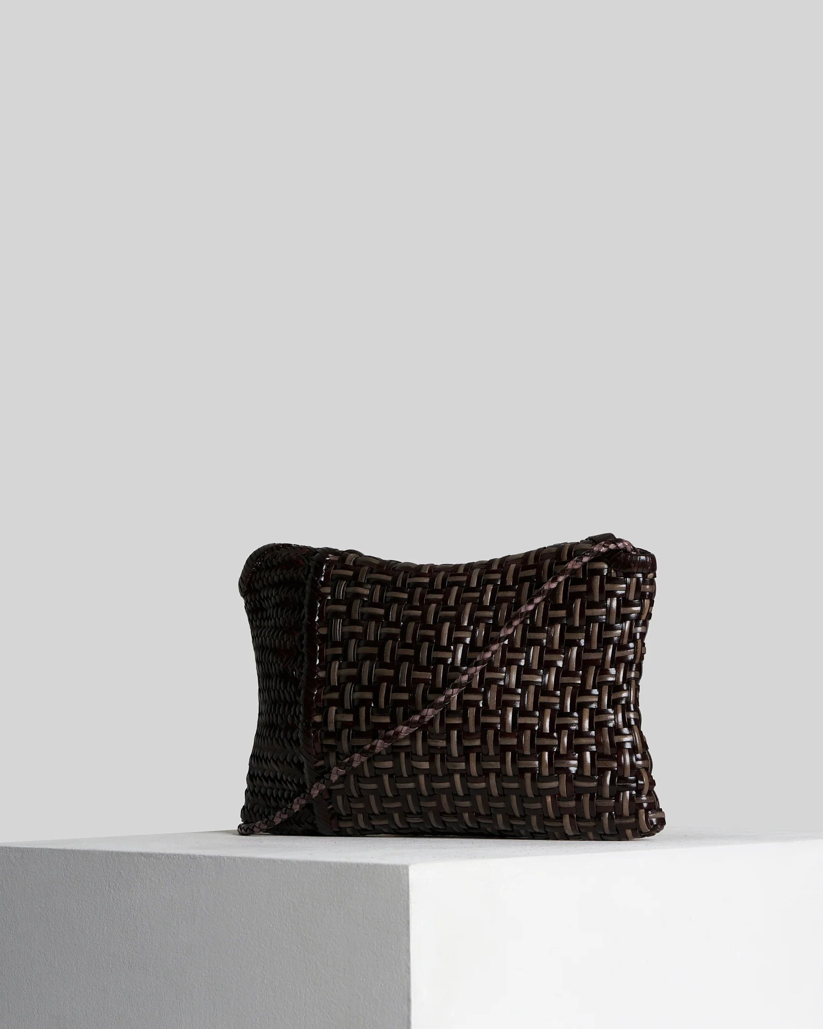 Borsa in pelle intrecciata Vipera