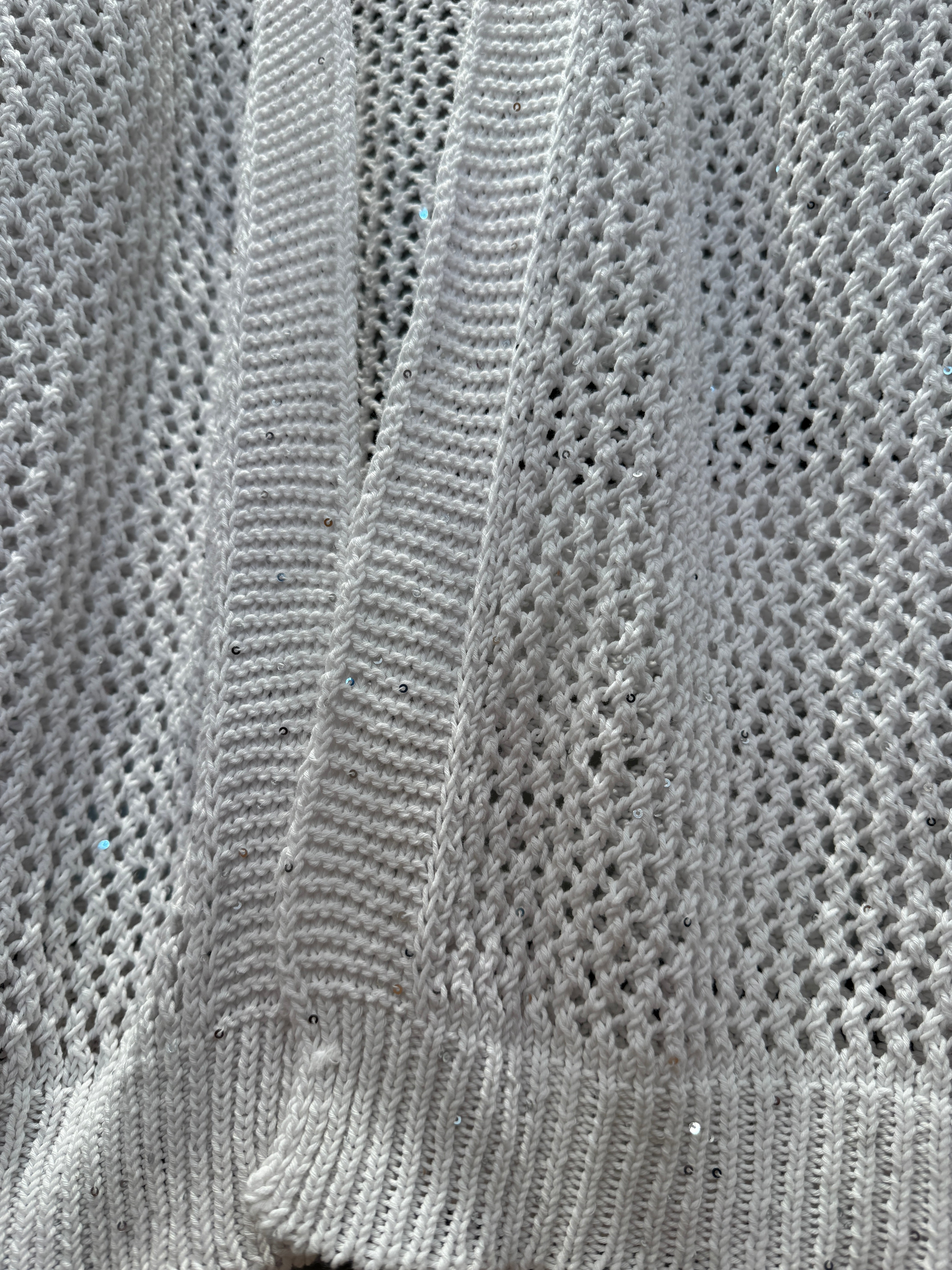 Cardigan traforato con micro paillettes Arovescio