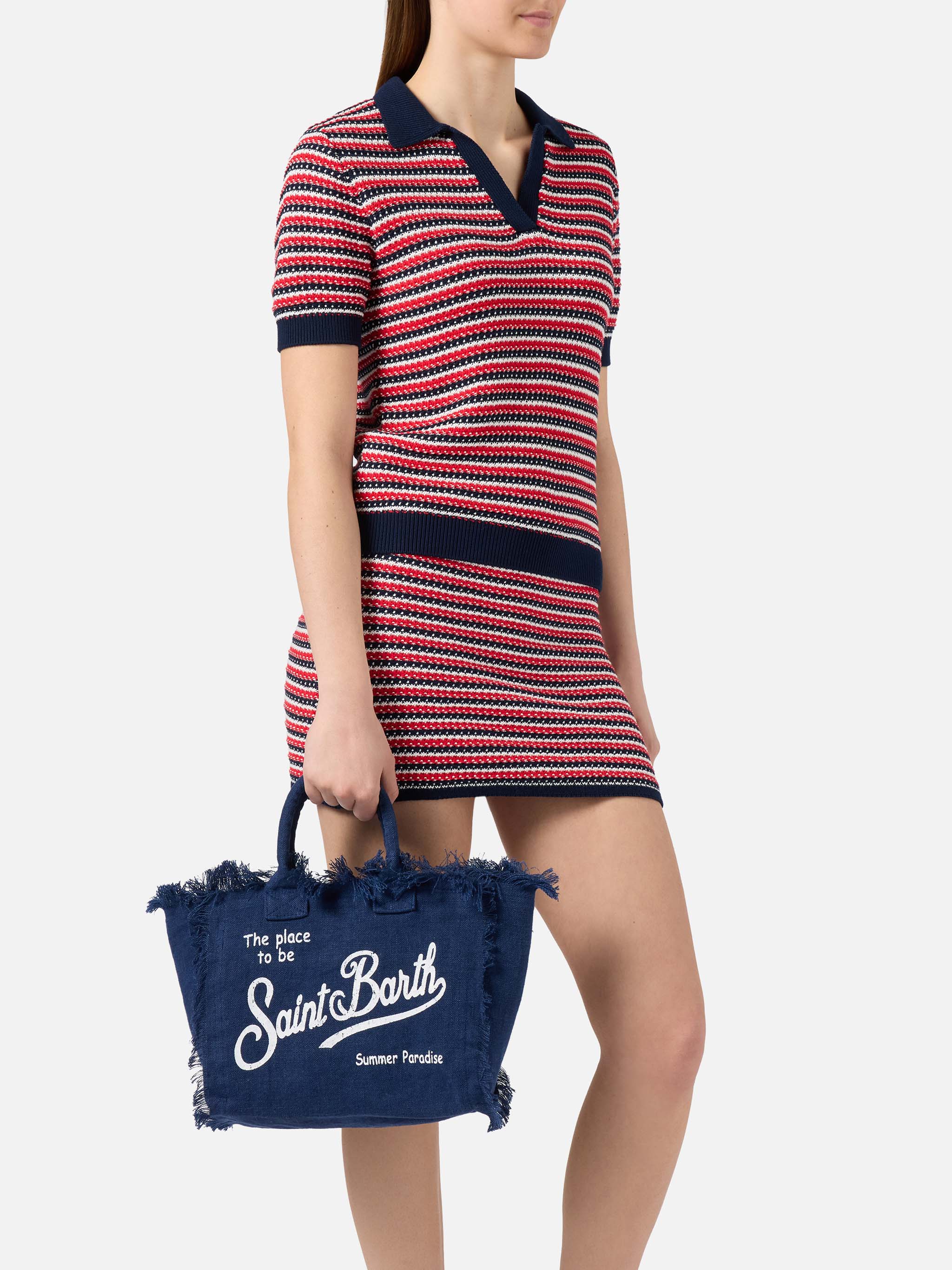 Borsa Colette linen Saint Barth