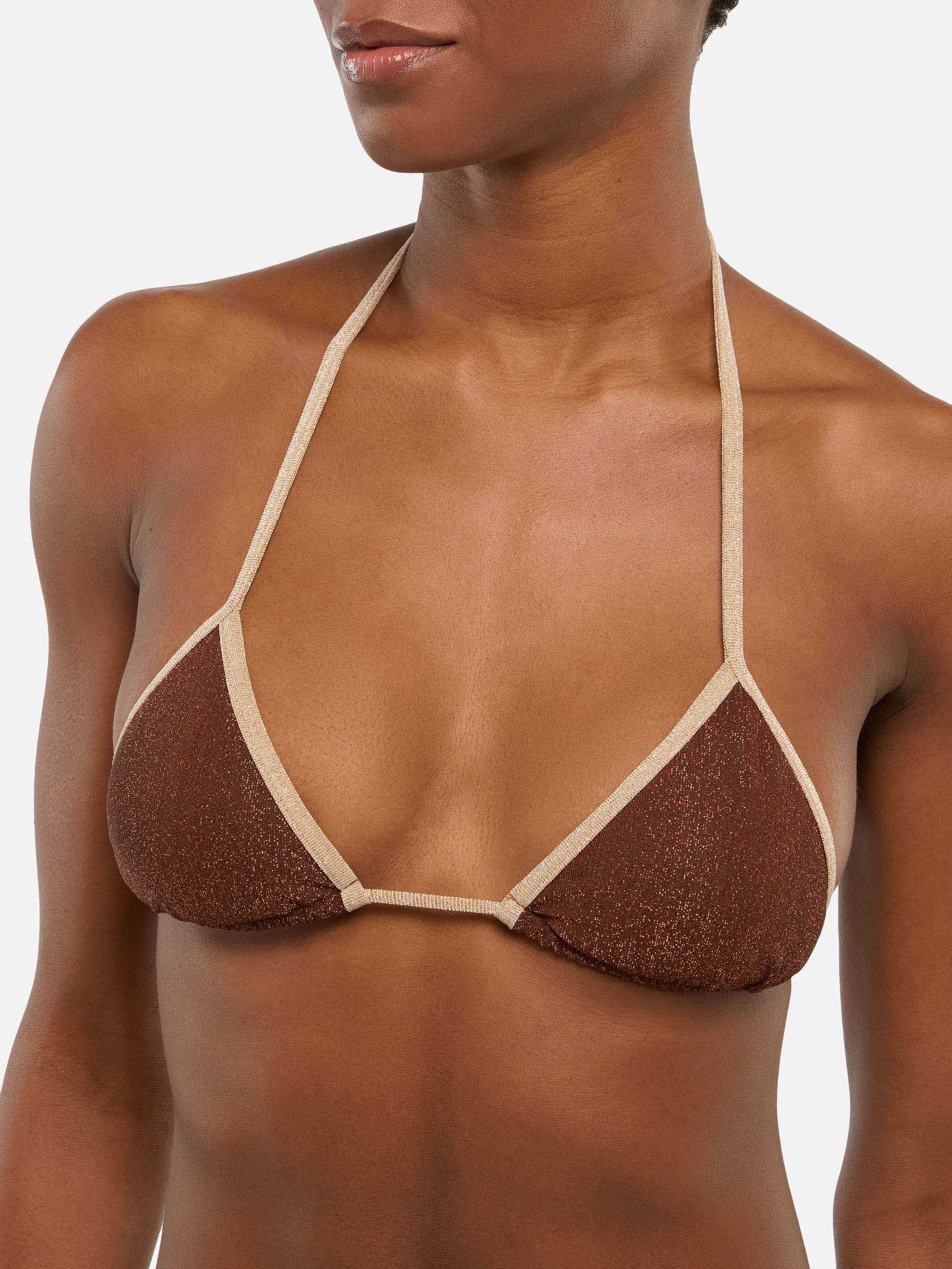 Costume bikini triangolo lurex Saint Barth