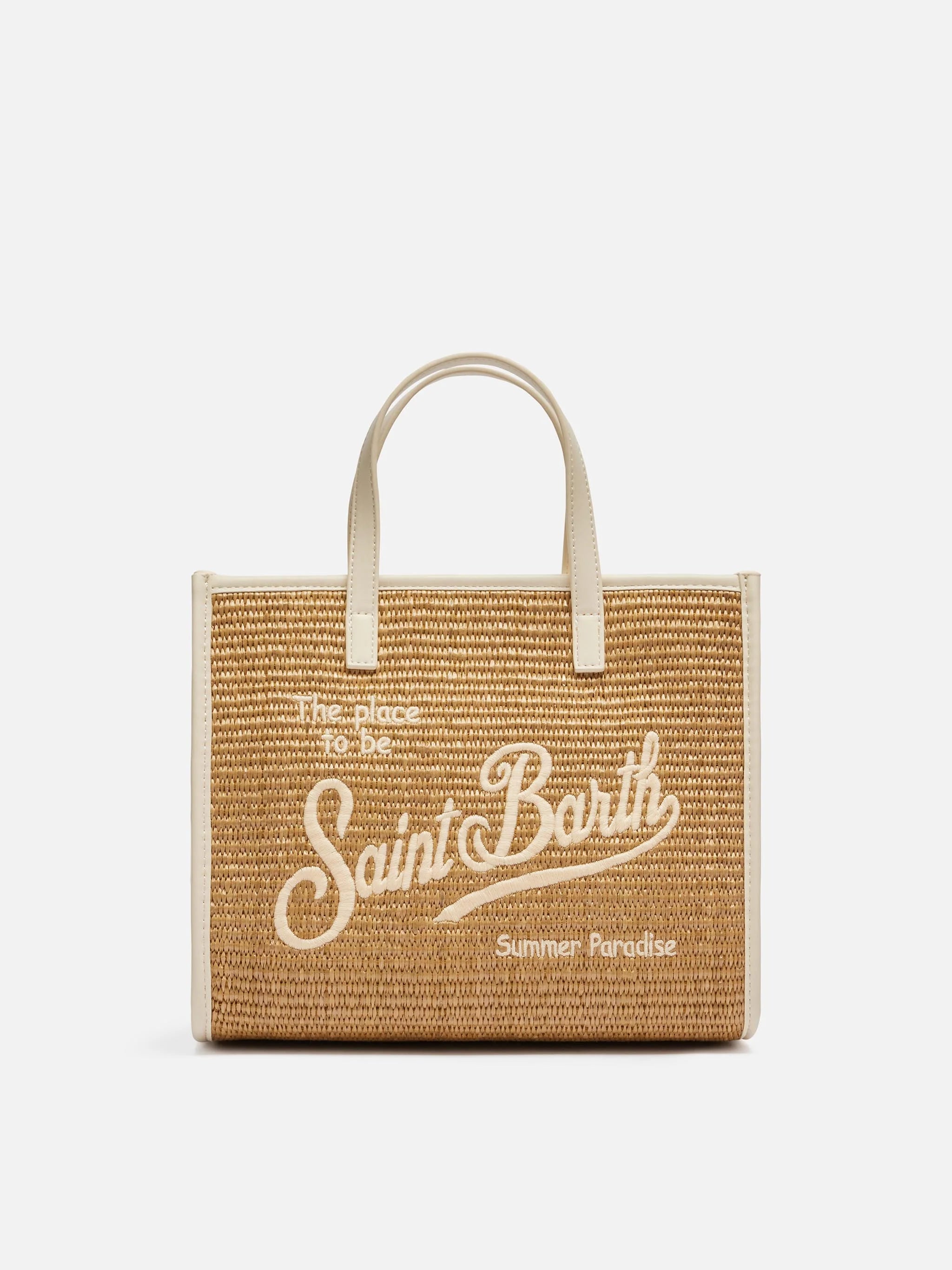 Borsa Vivian mid straw Saint Barth