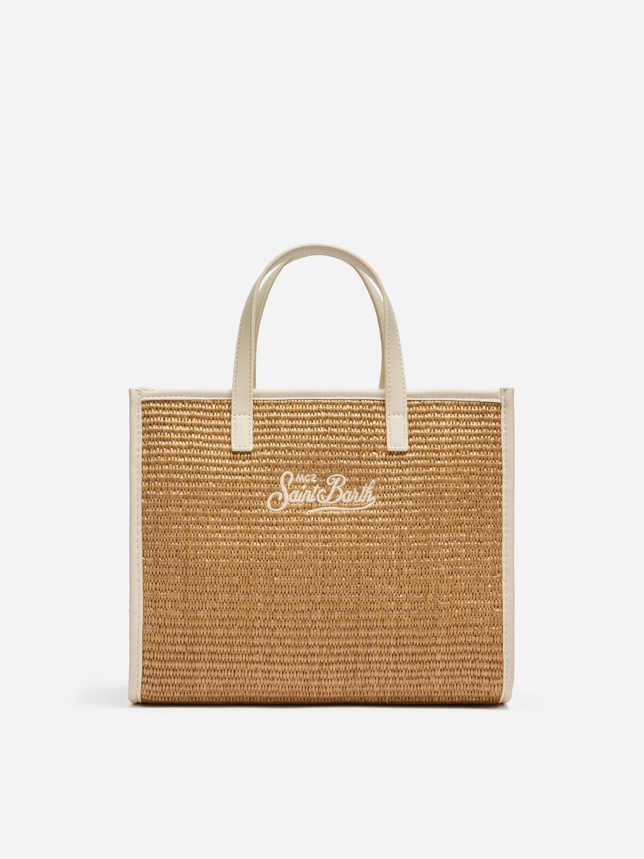 Borsa Vivian mid straw Saint Barth