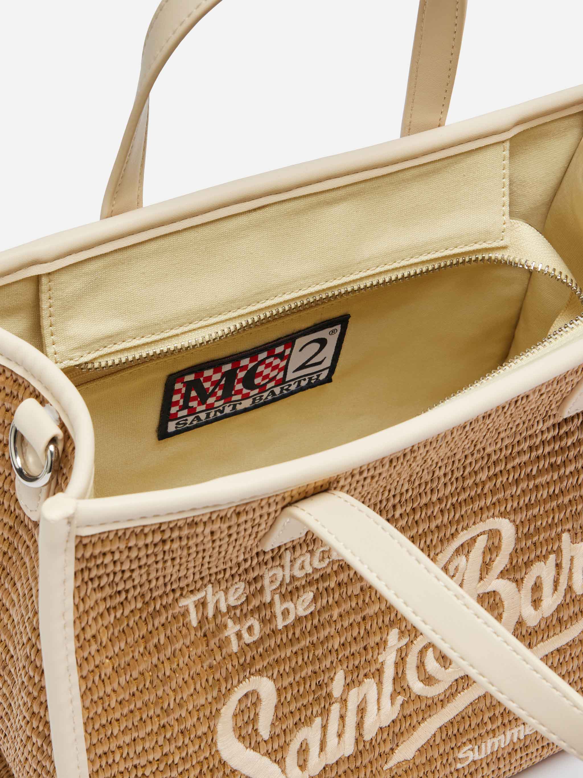 Borsa Vivian mid straw Saint Barth