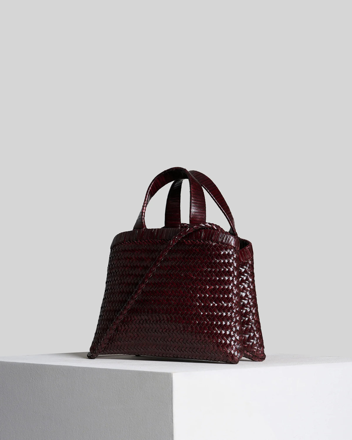 Borsa in pelle intrecciata Vipera