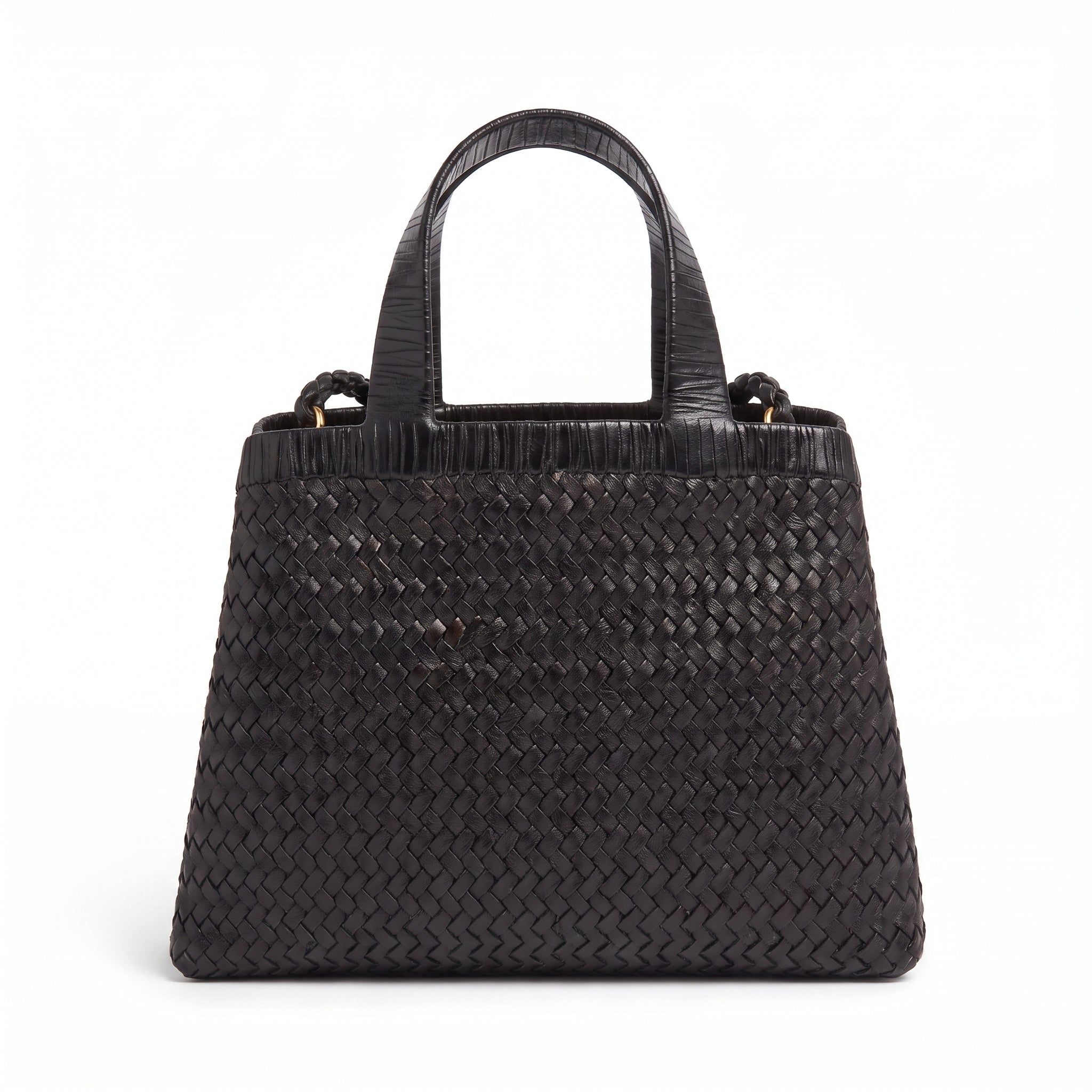 Borsa in pelle intrecciata Vipera