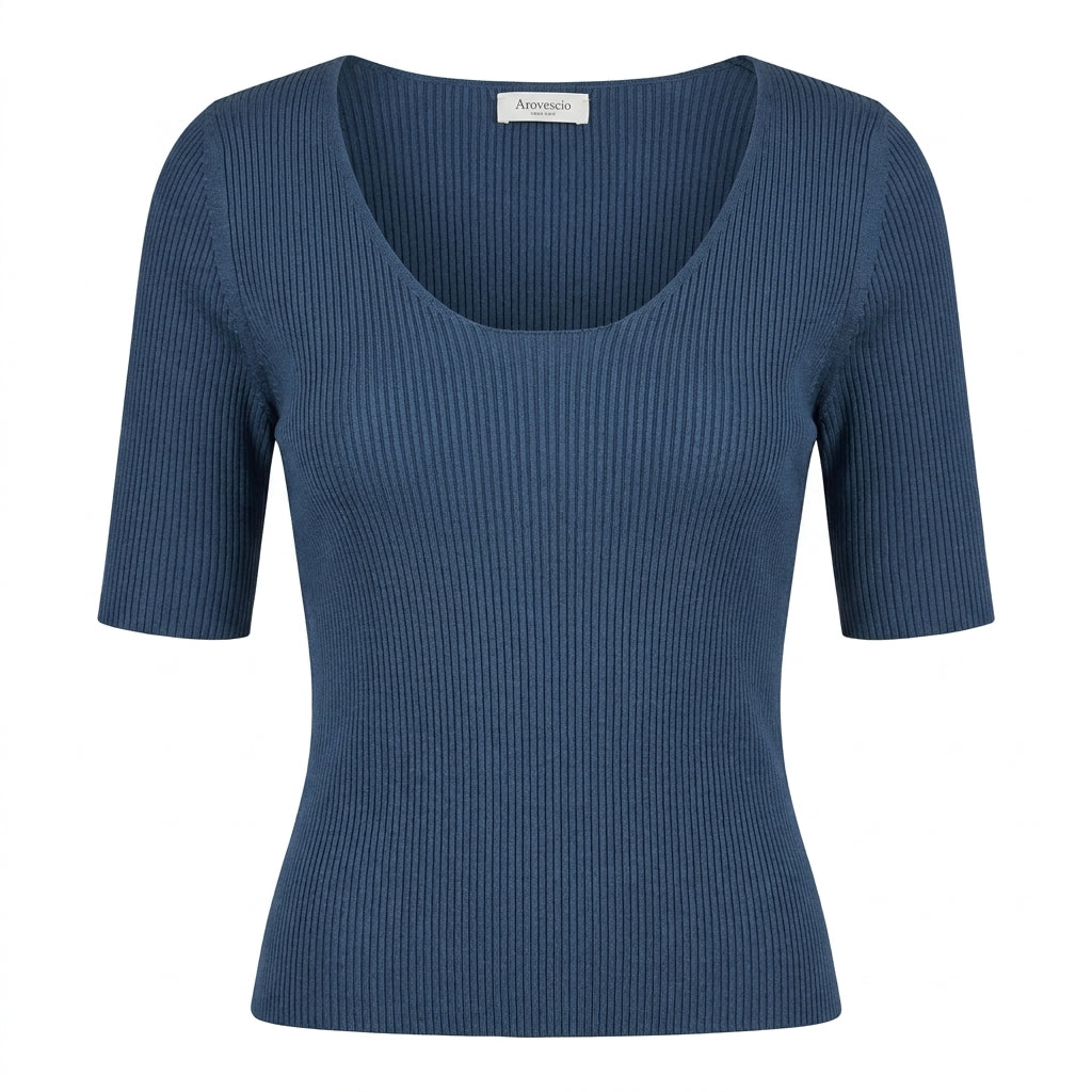 Maglia in canetè di cotone Arovescio