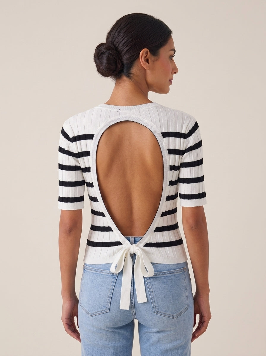 T-shirt con schiena nuda Roberto Collina