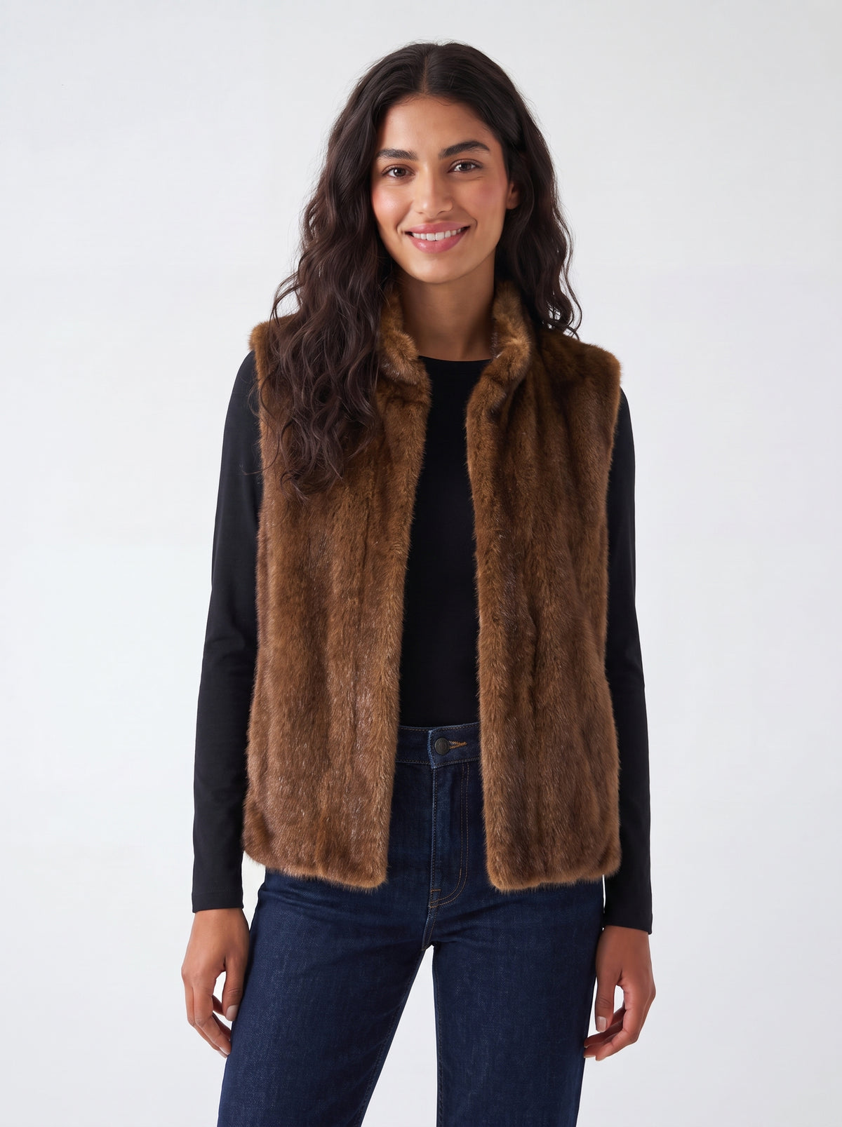 Gilet con spacchi ecopelliccia Zoe Paris