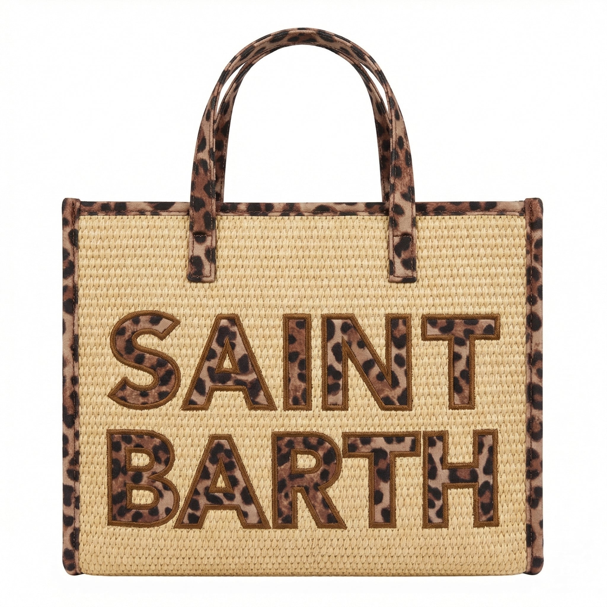 Borsa Vivian mid straw Saint Barth