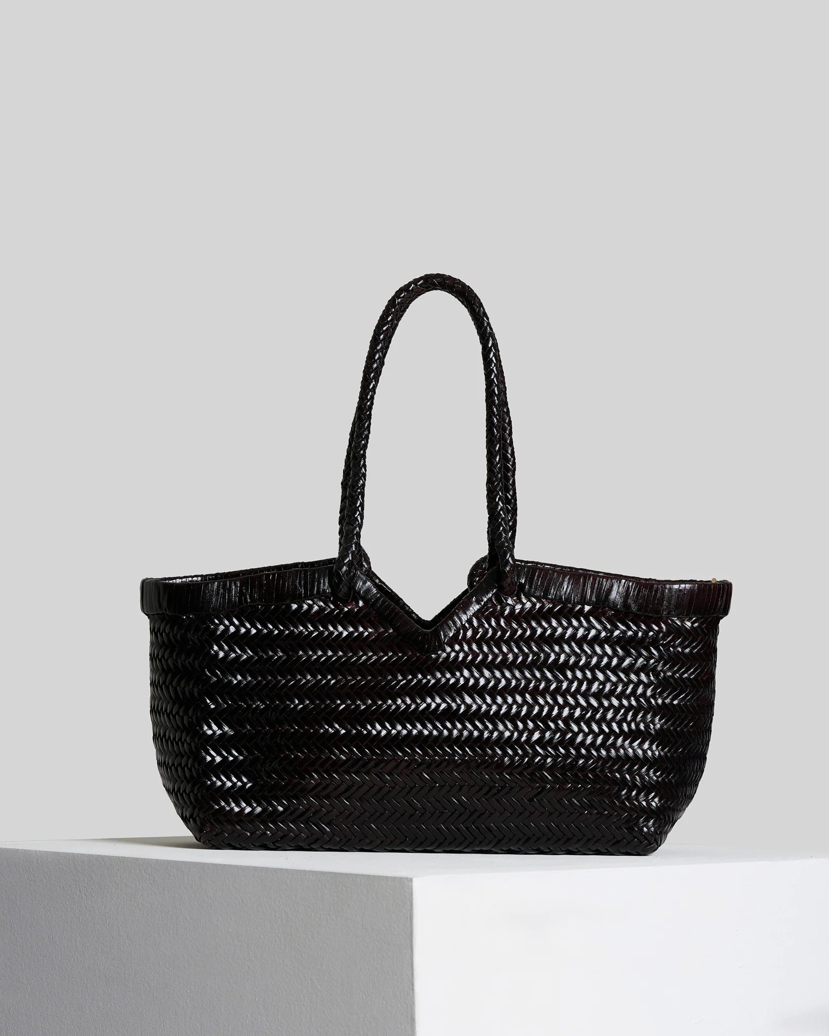 Borsa in pelle intrecciata Vipera