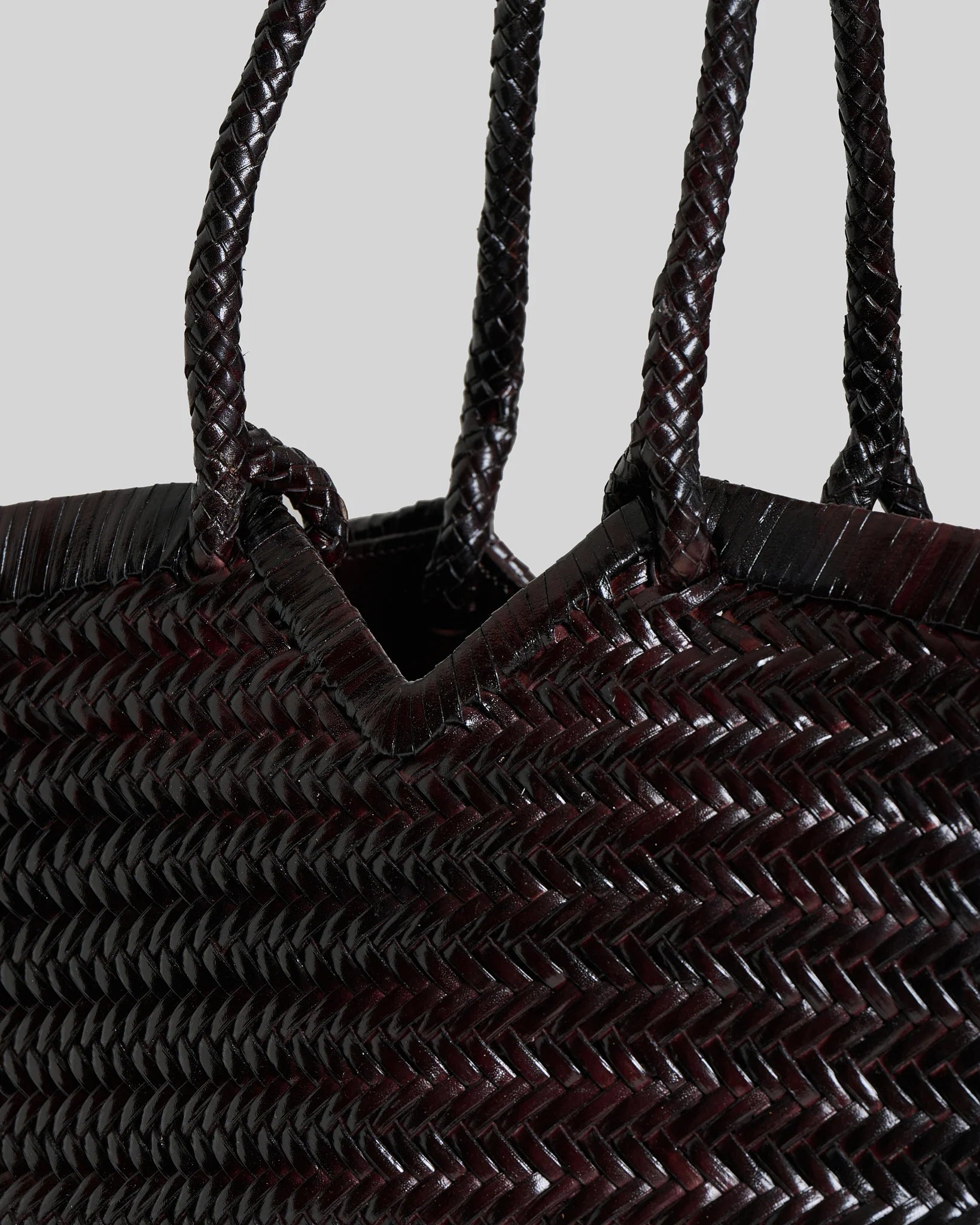 Borsa in pelle intrecciata Vipera