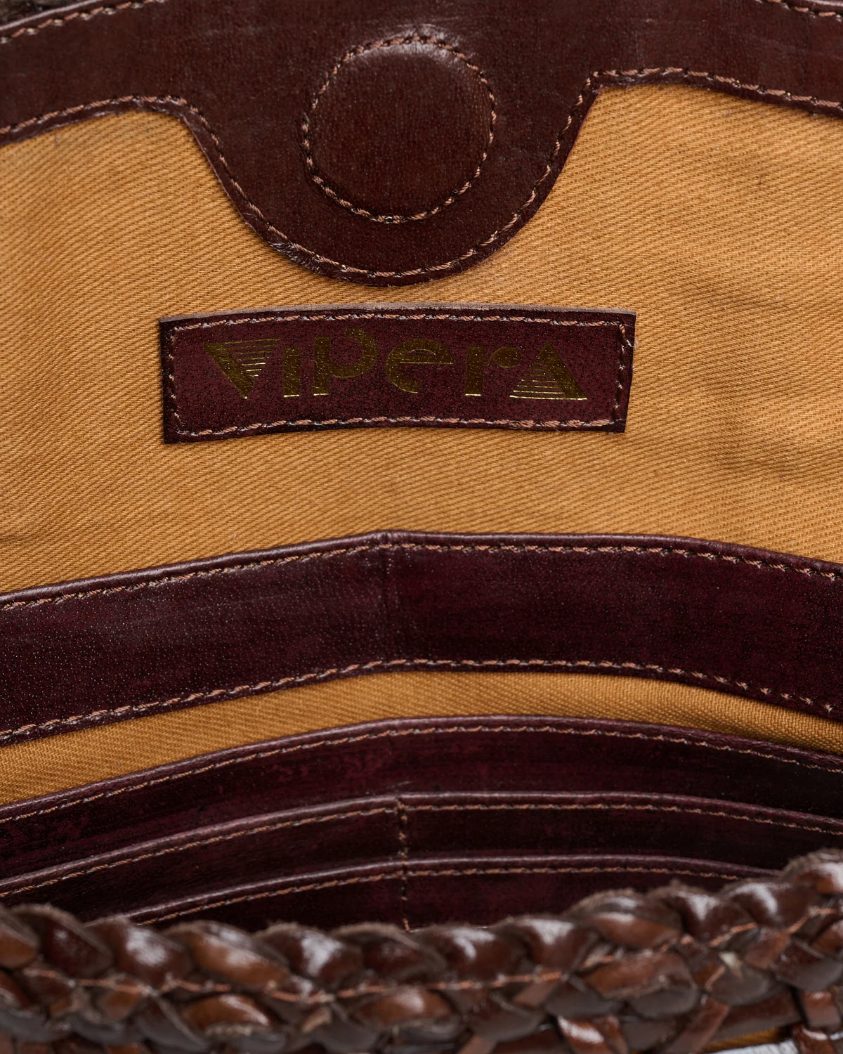 Borsa in pelle intrecciata Vipera